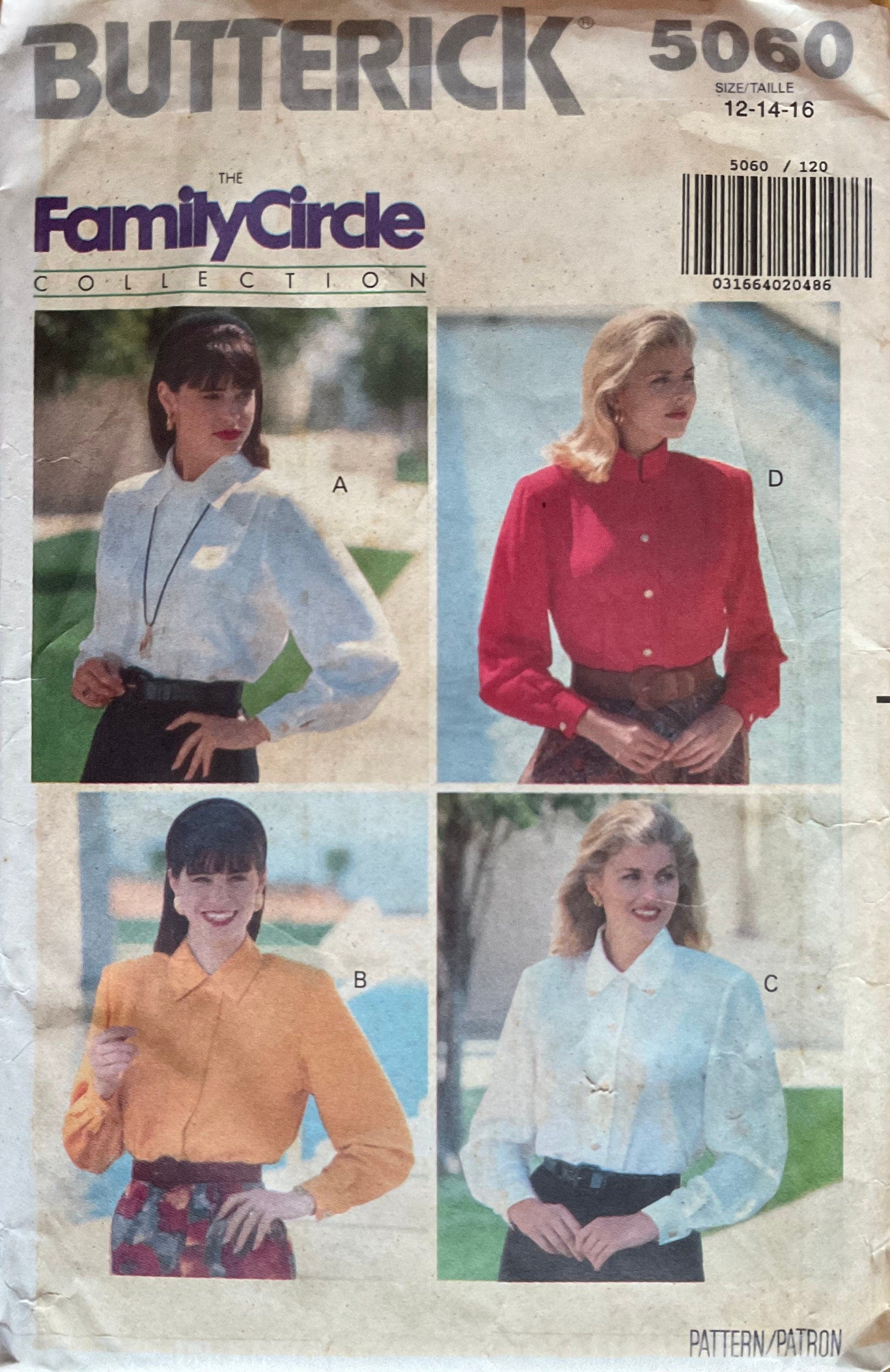 Butterick 5060 Sewing Pattern (Vintage) CUT