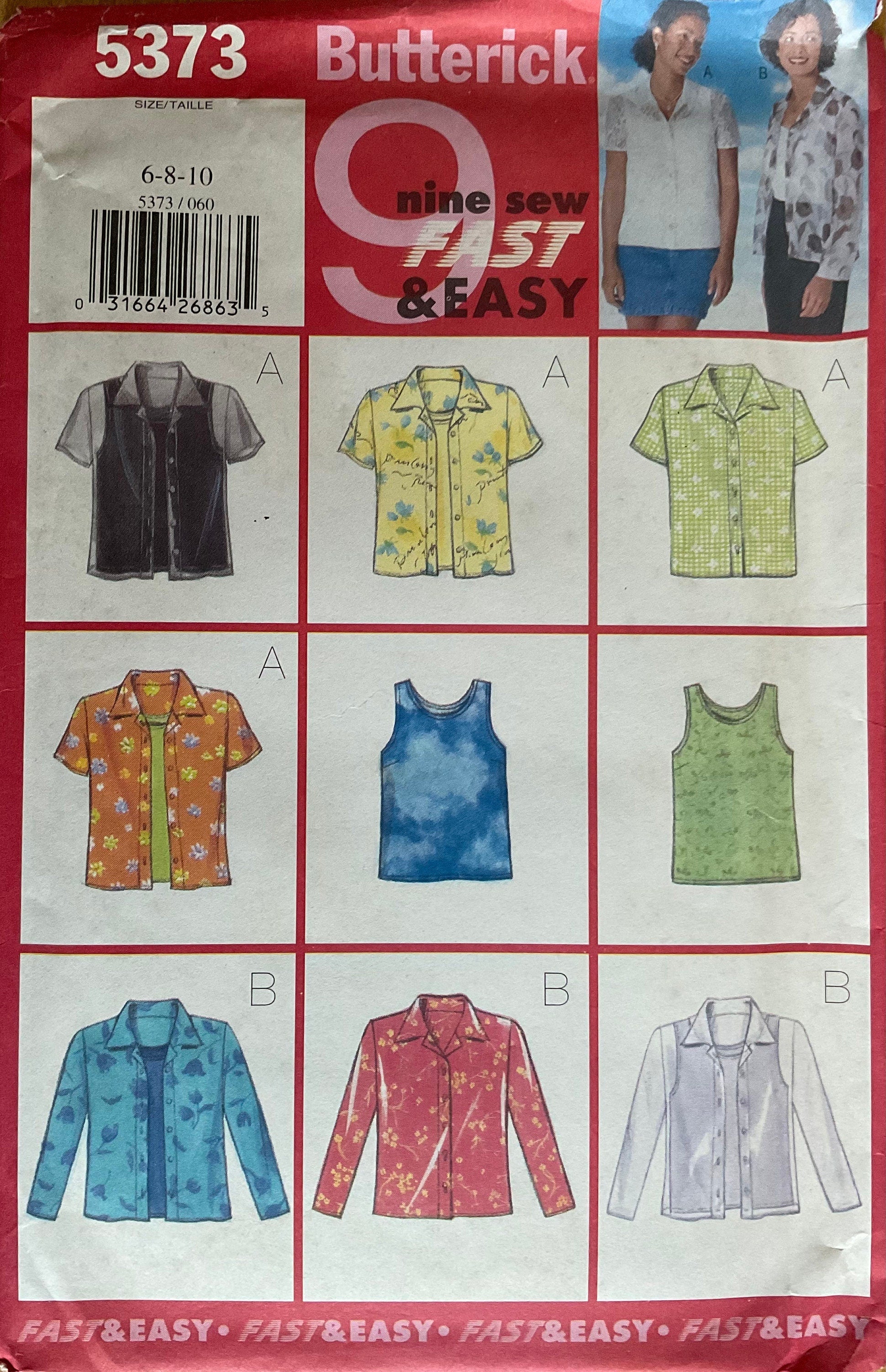 Butterick 5373 Sewing Pattern (Vintage) UNCUT