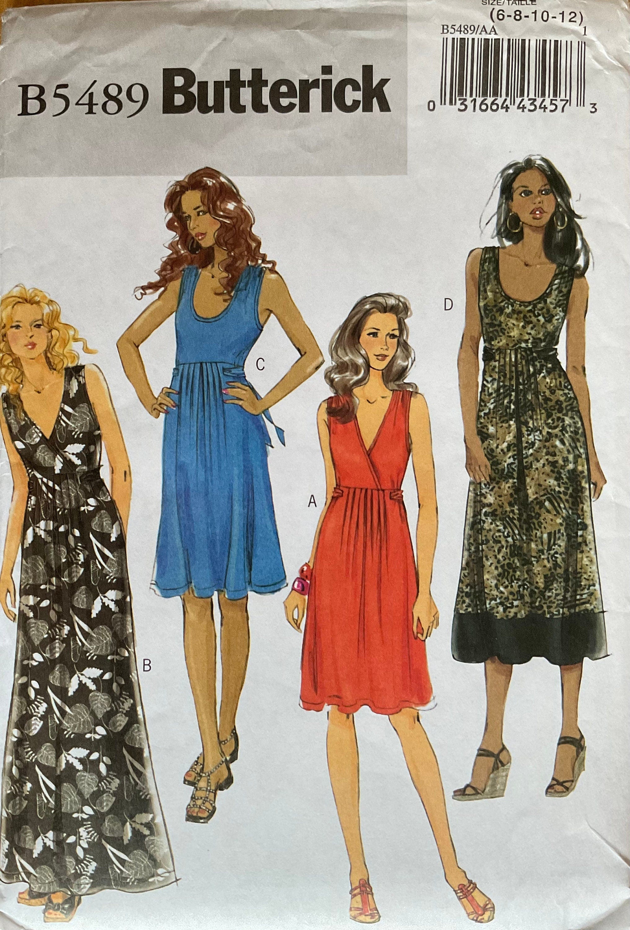 Butterick 5489 Sewing Pattern (Vintage) CUT