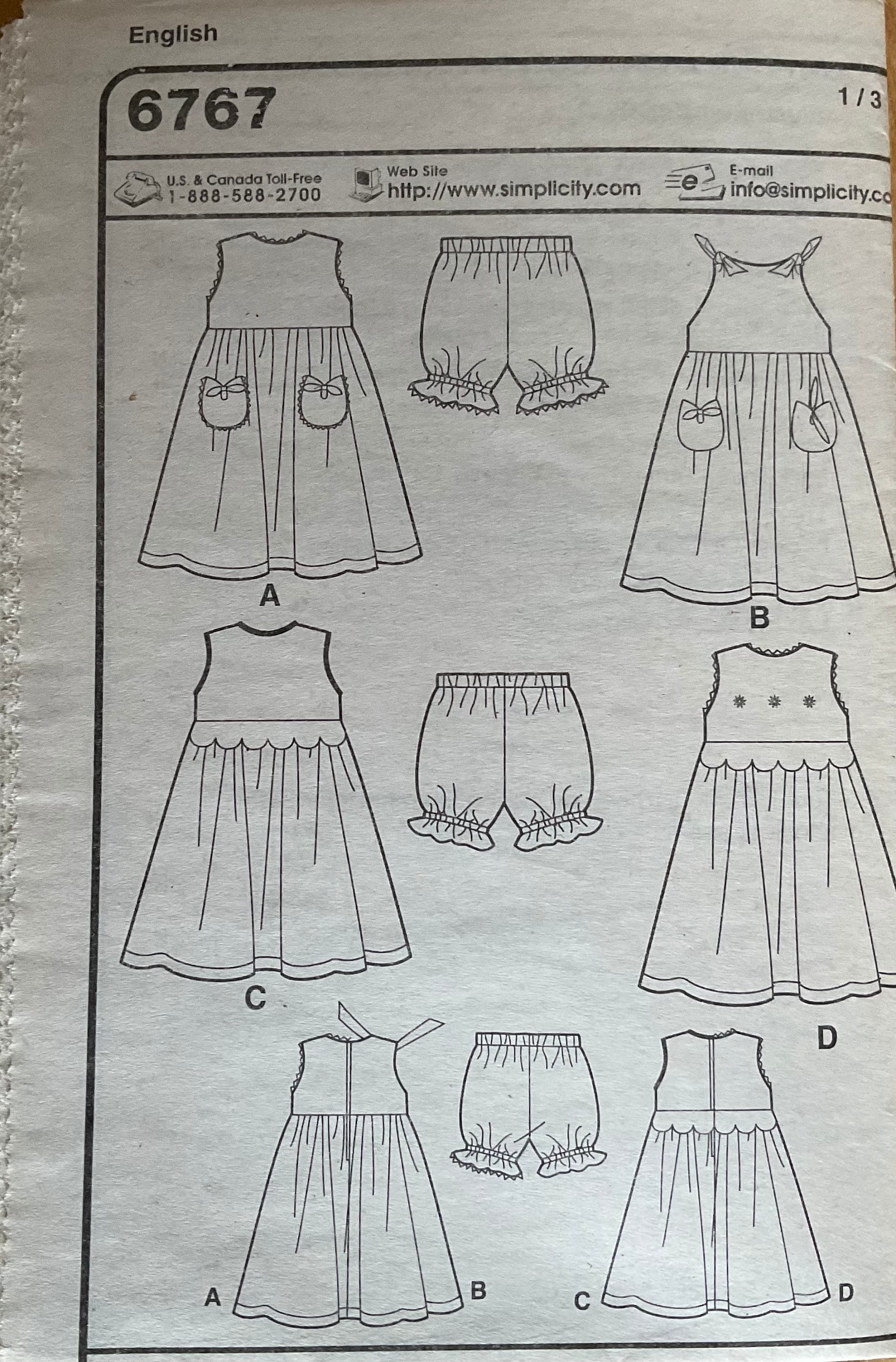 New Look 6767 Sewing Pattern (Vintage) CUT