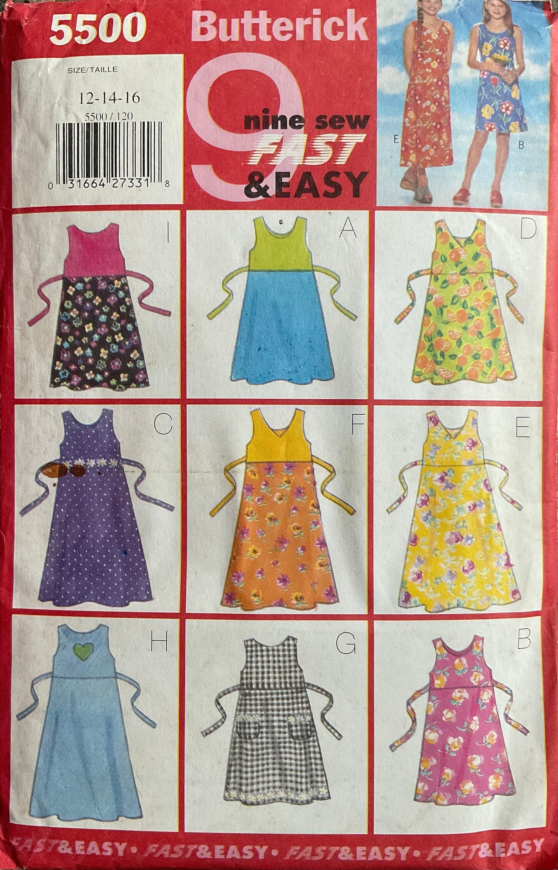 Butterick 5500 Sewing Pattern (Vintage) UNCUT