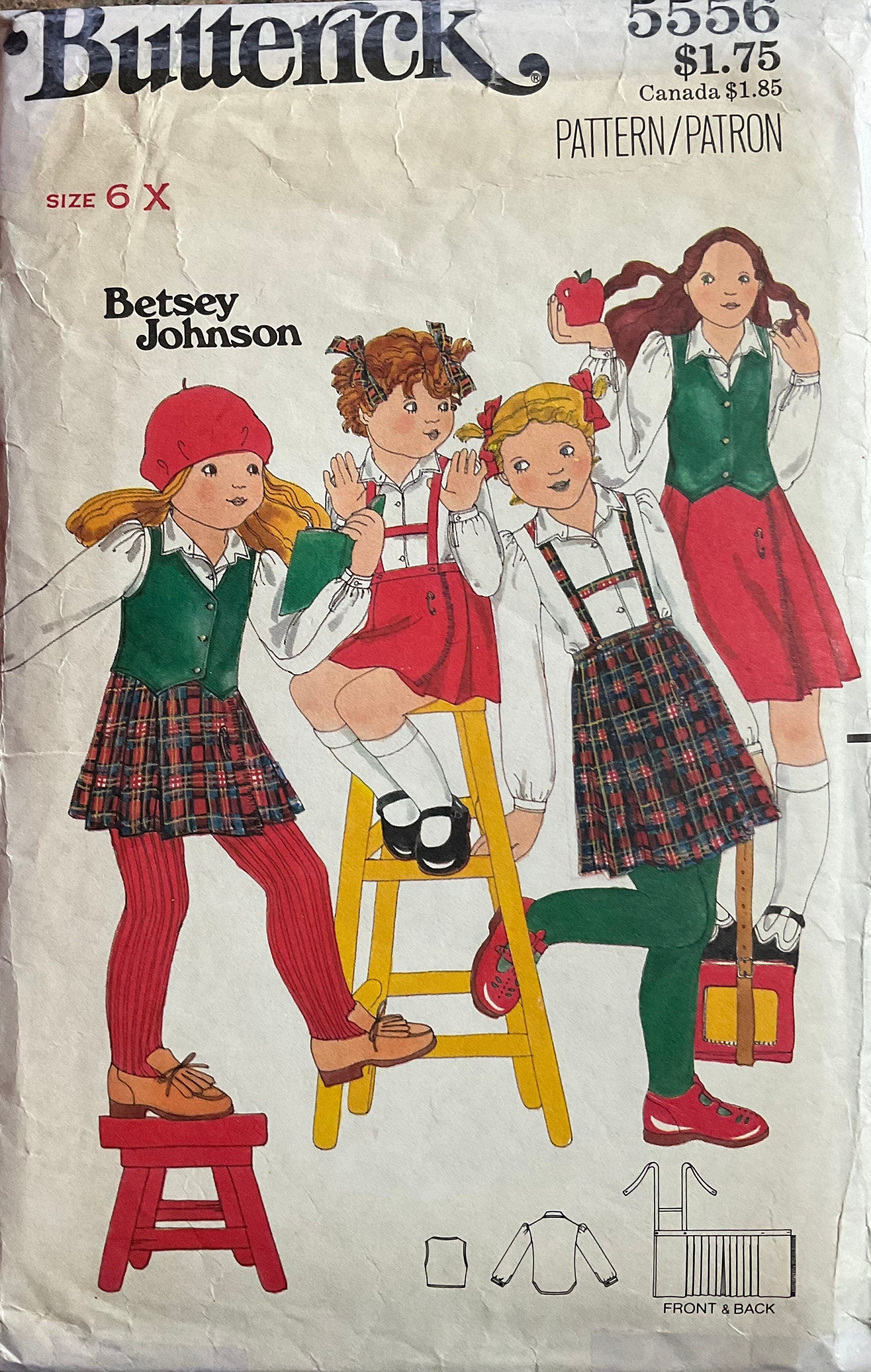Butterick 5556 Sewing Pattern (Vintage) CUT