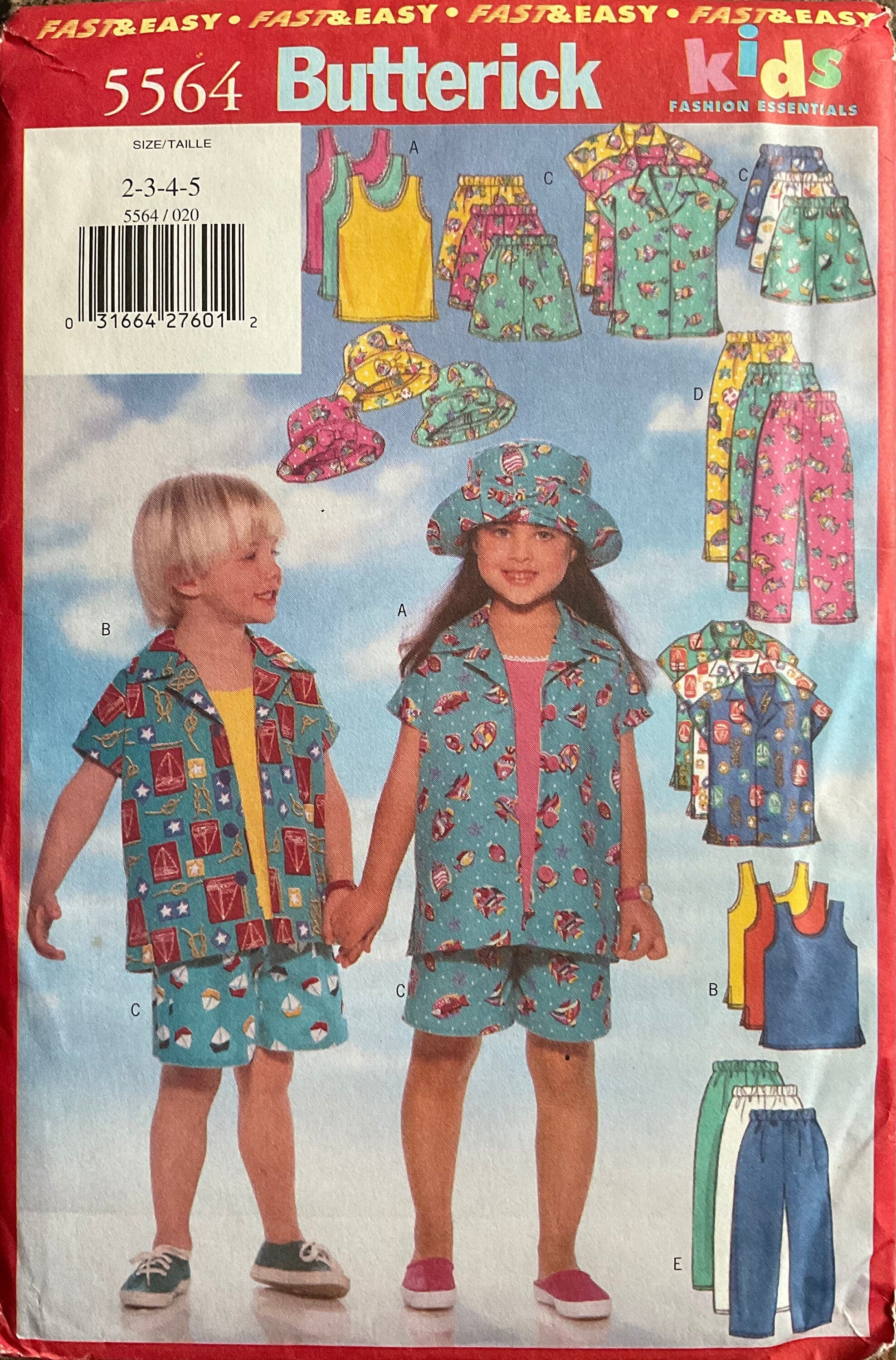 Butterick 5564 Sewing Pattern (Vintage) UNCUT