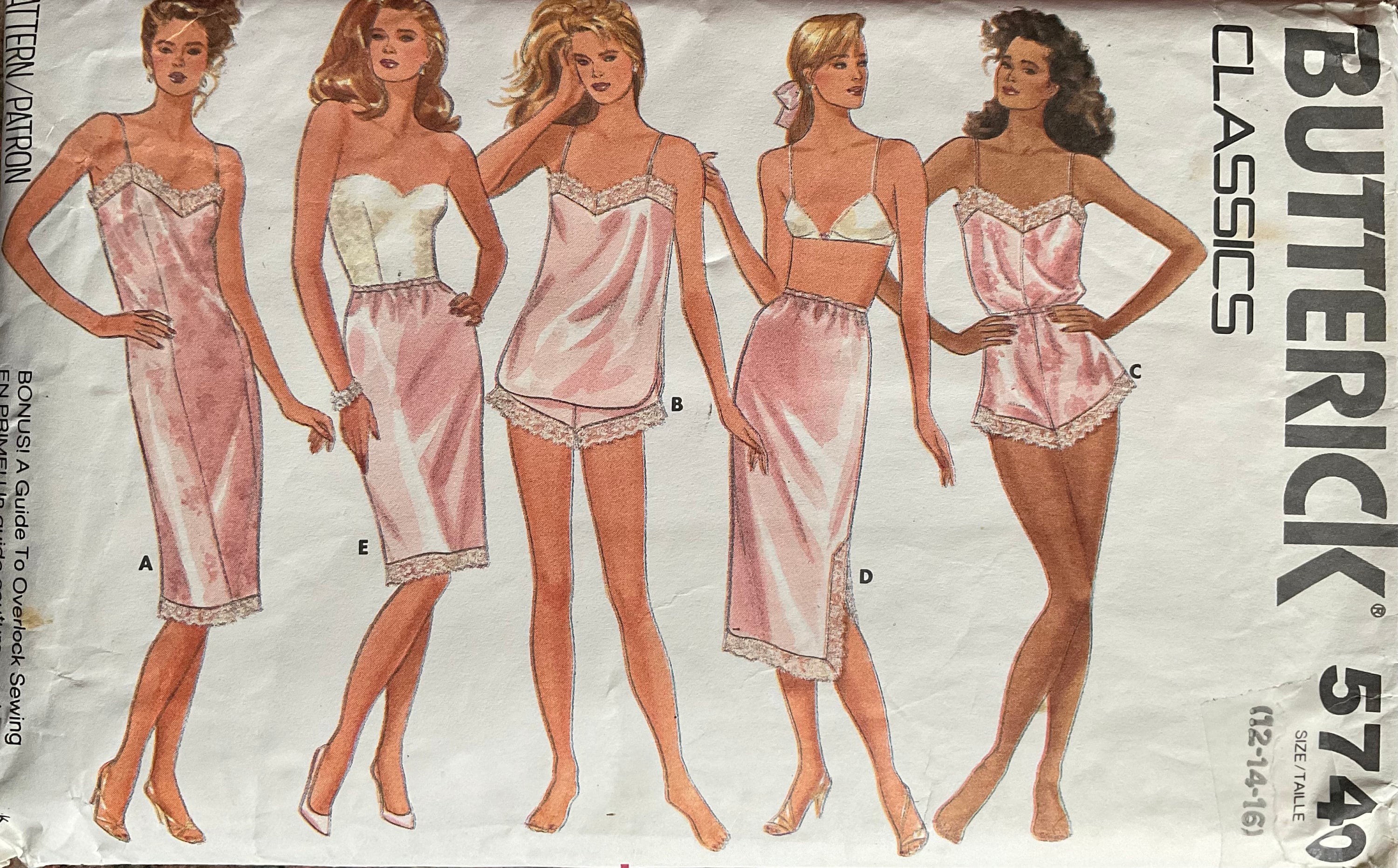 Butterick 5740 Sewing Pattern (Vintage) CUT