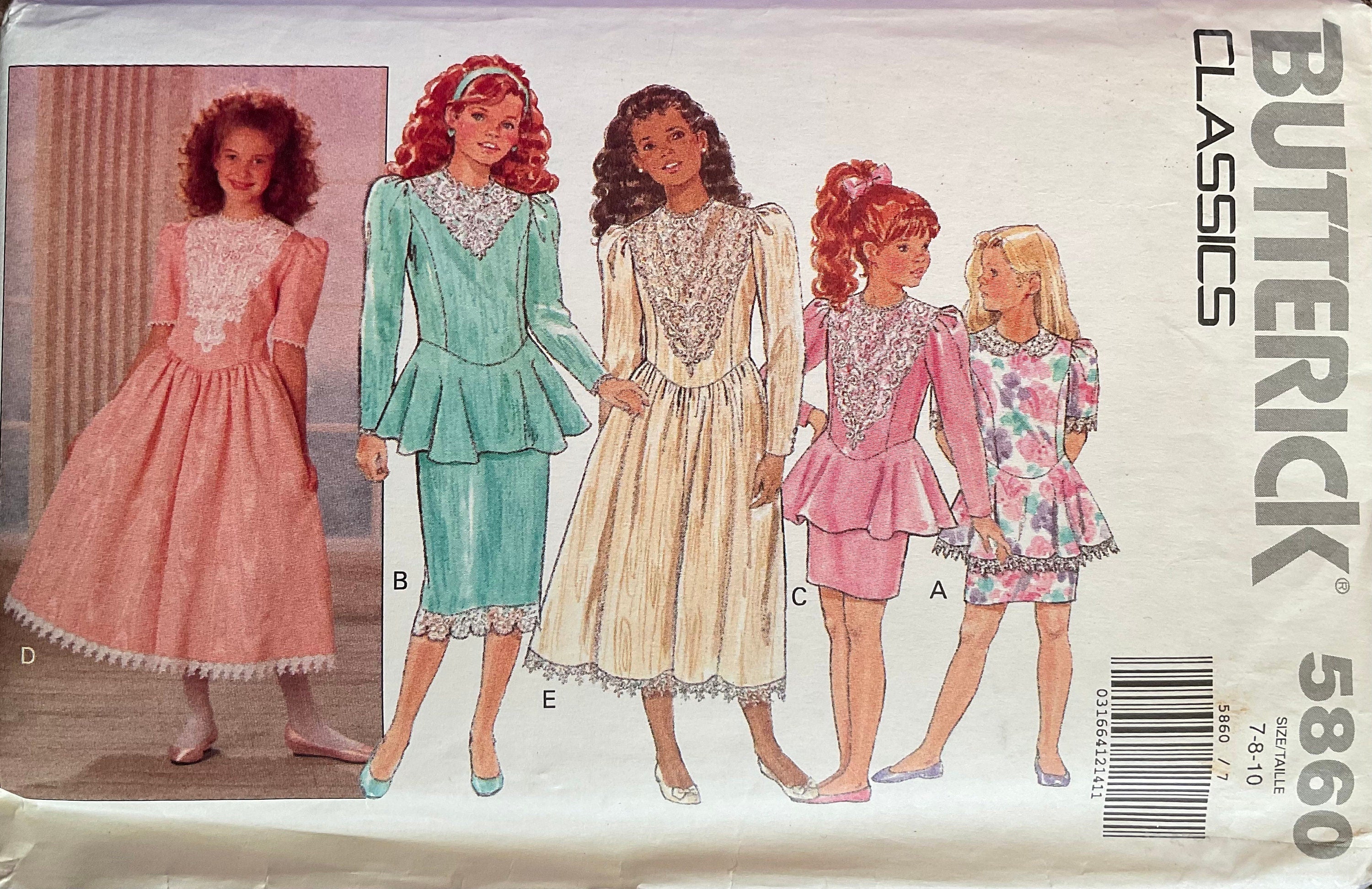 Butterick 5860 Sewing Pattern (Vintage) UNCUT