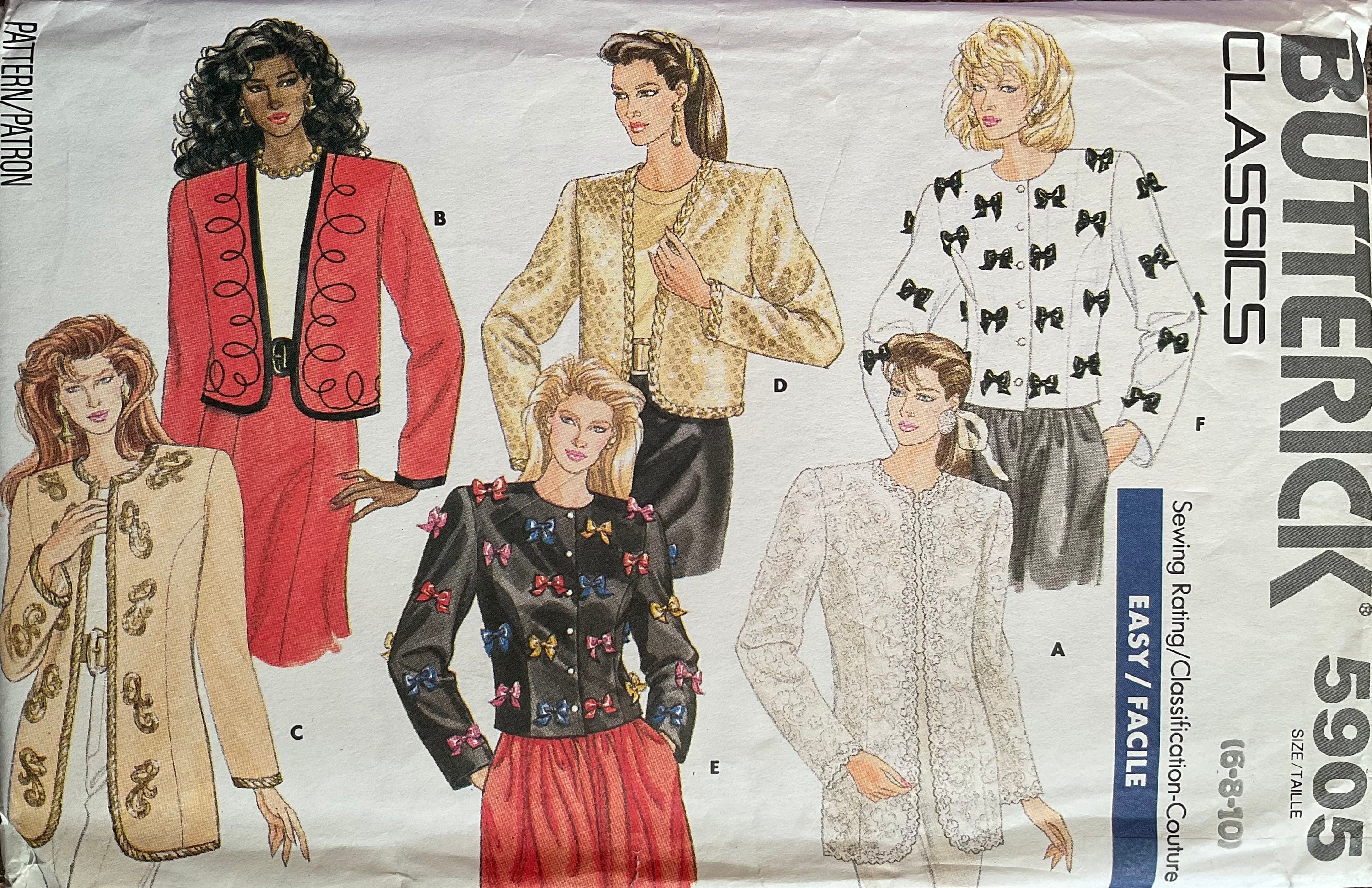 Butterick 5905 Sewing Pattern (Vintage) UNCUT