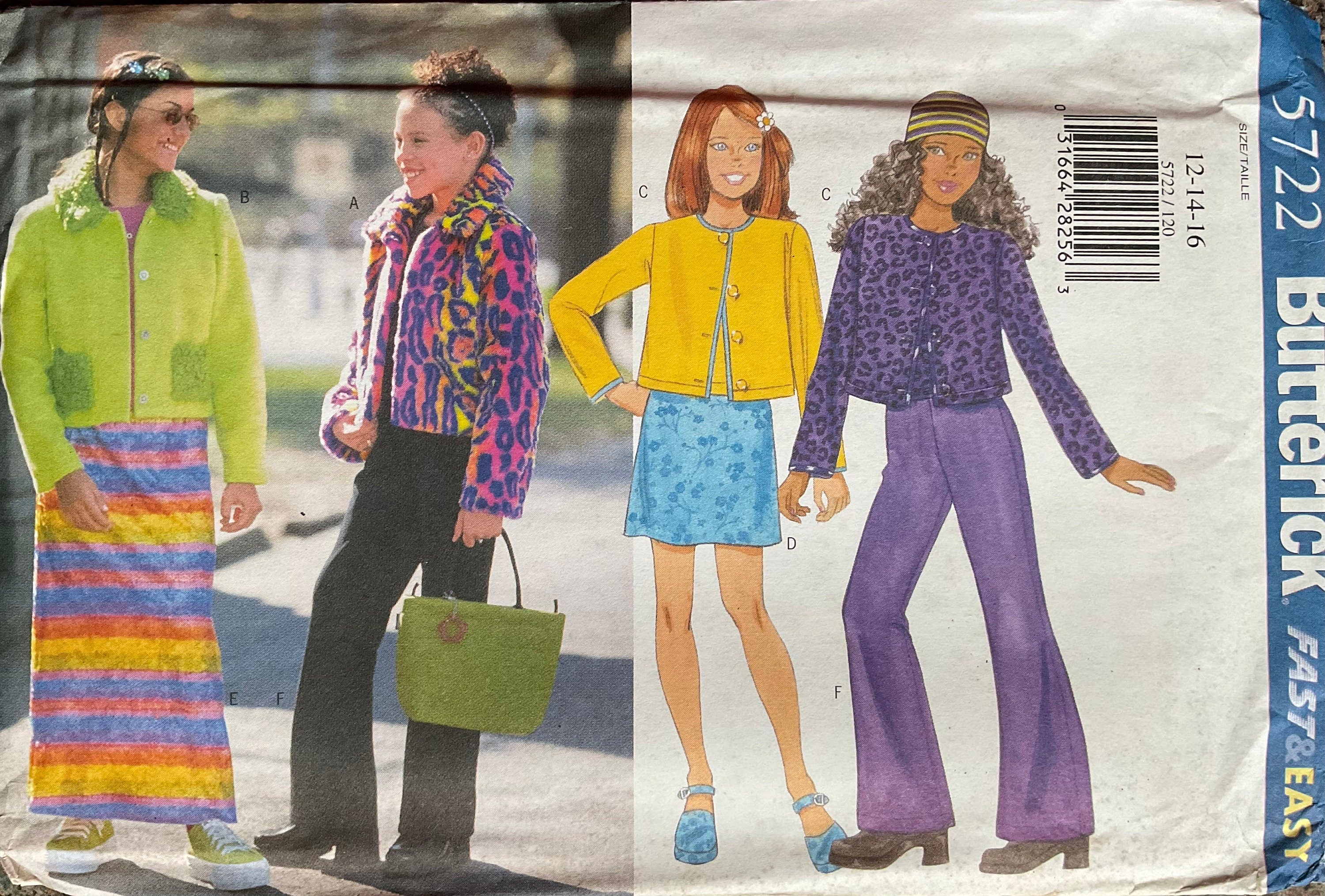 Butterick 5722 Sewing Pattern (Vintage) UNCUT