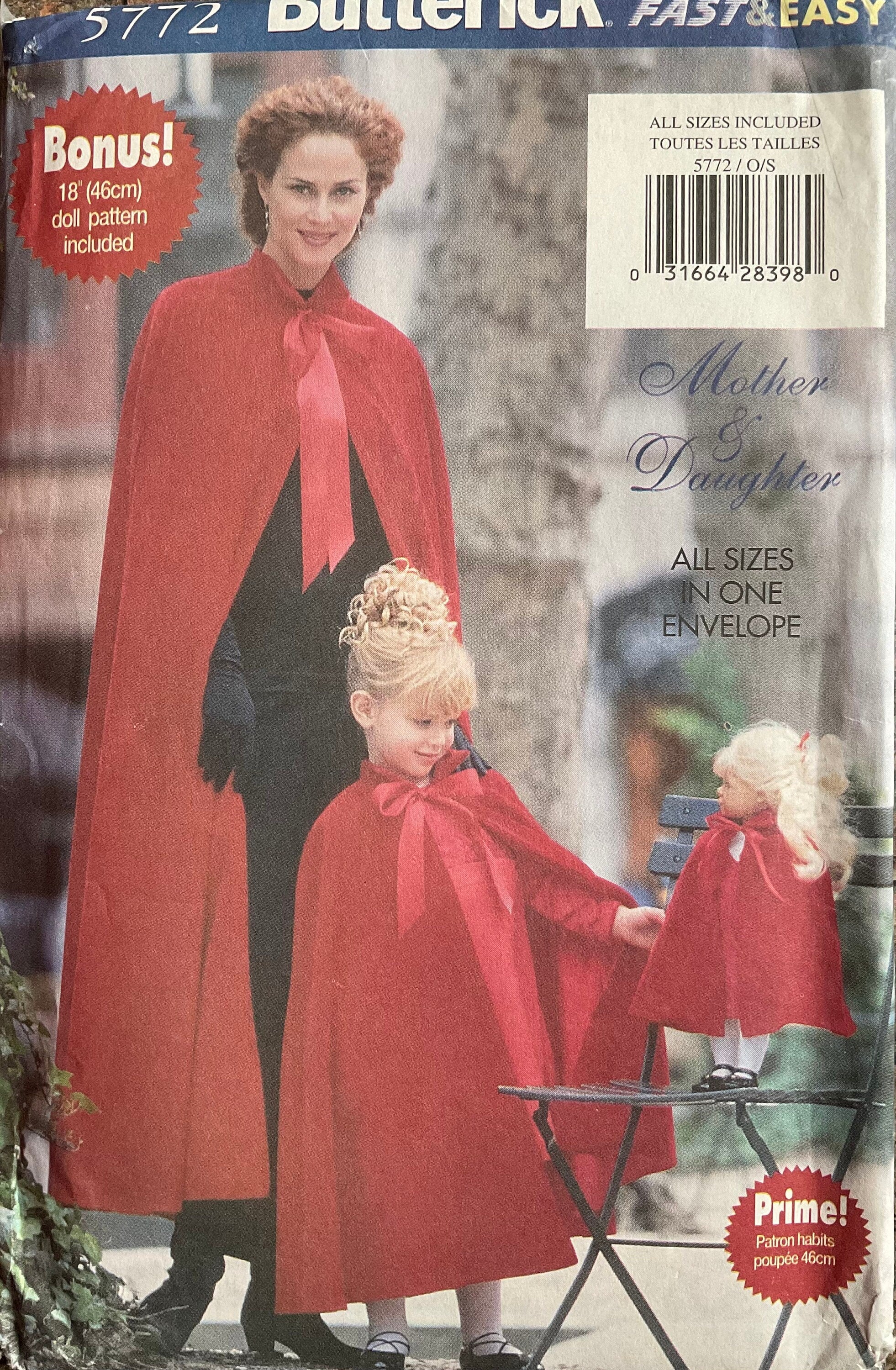 Butterick 5772 Sewing Pattern (Vintage) UNCUT