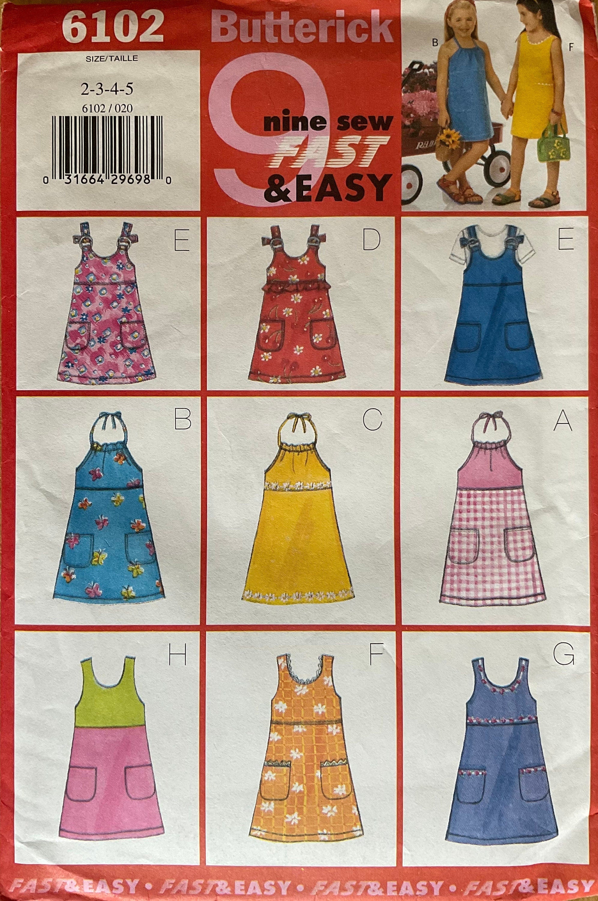 Butterick 6102 Sewing Pattern (Vintage) CUT