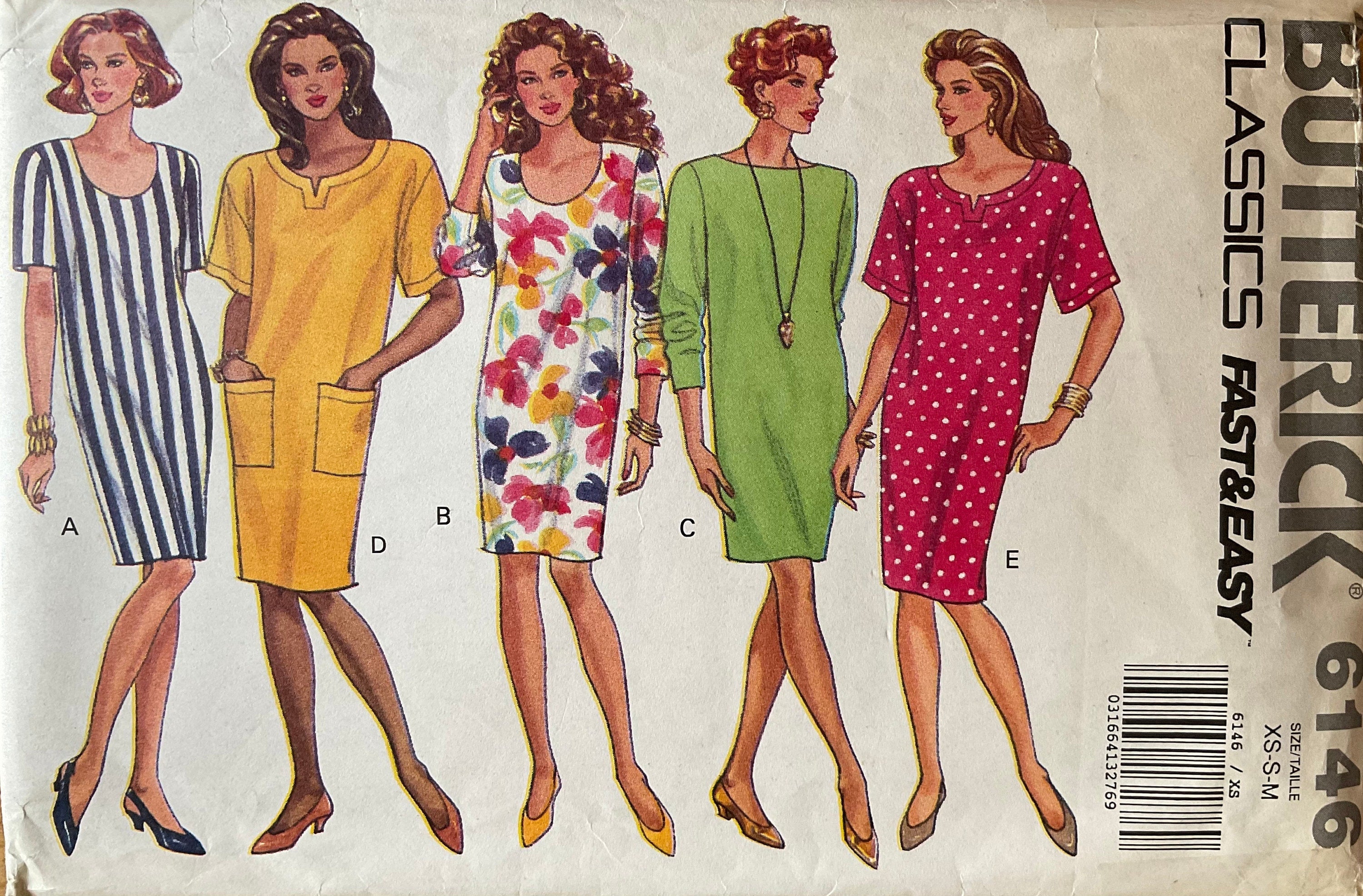 Butterick 6146 Sewing Pattern (Vintage) UNCUT/CUT