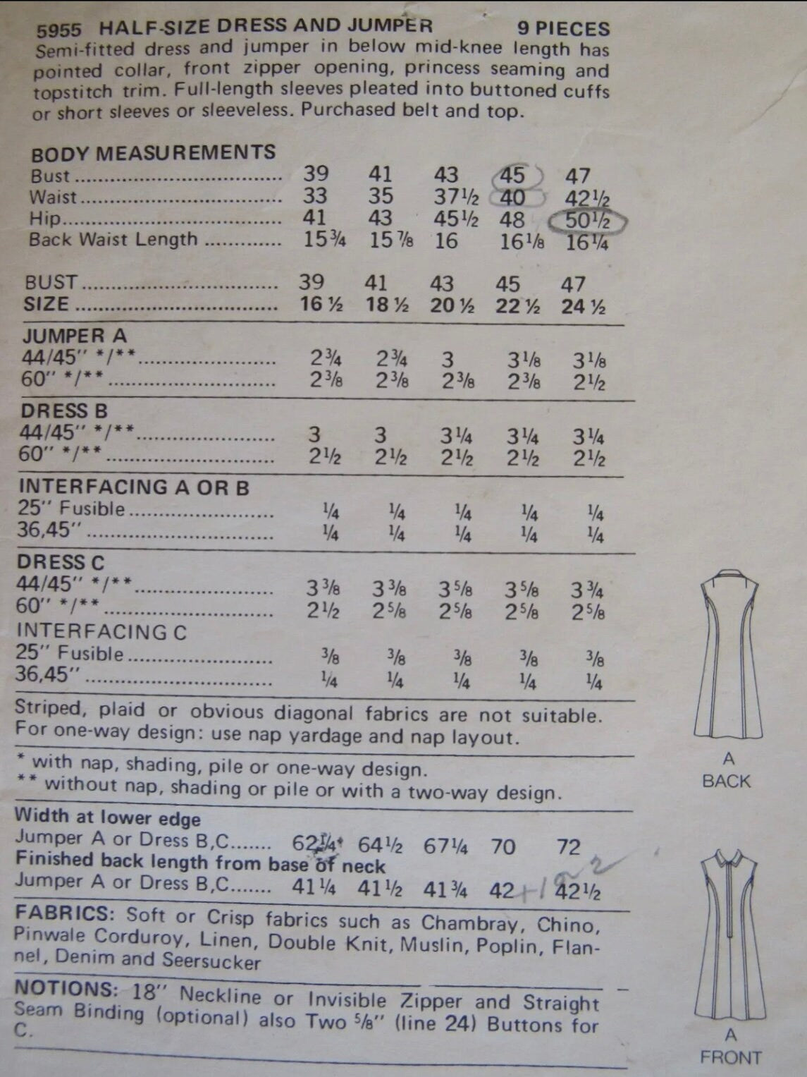Butterick 5954 Sewing Pattern (Vintage) UNCUT