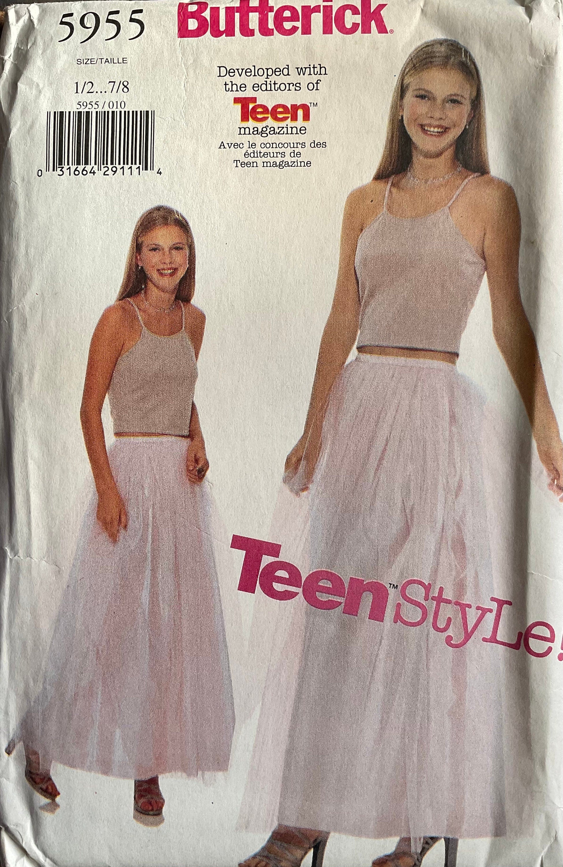Butterick 5955 Sewing Pattern (Vintage) UNCUT