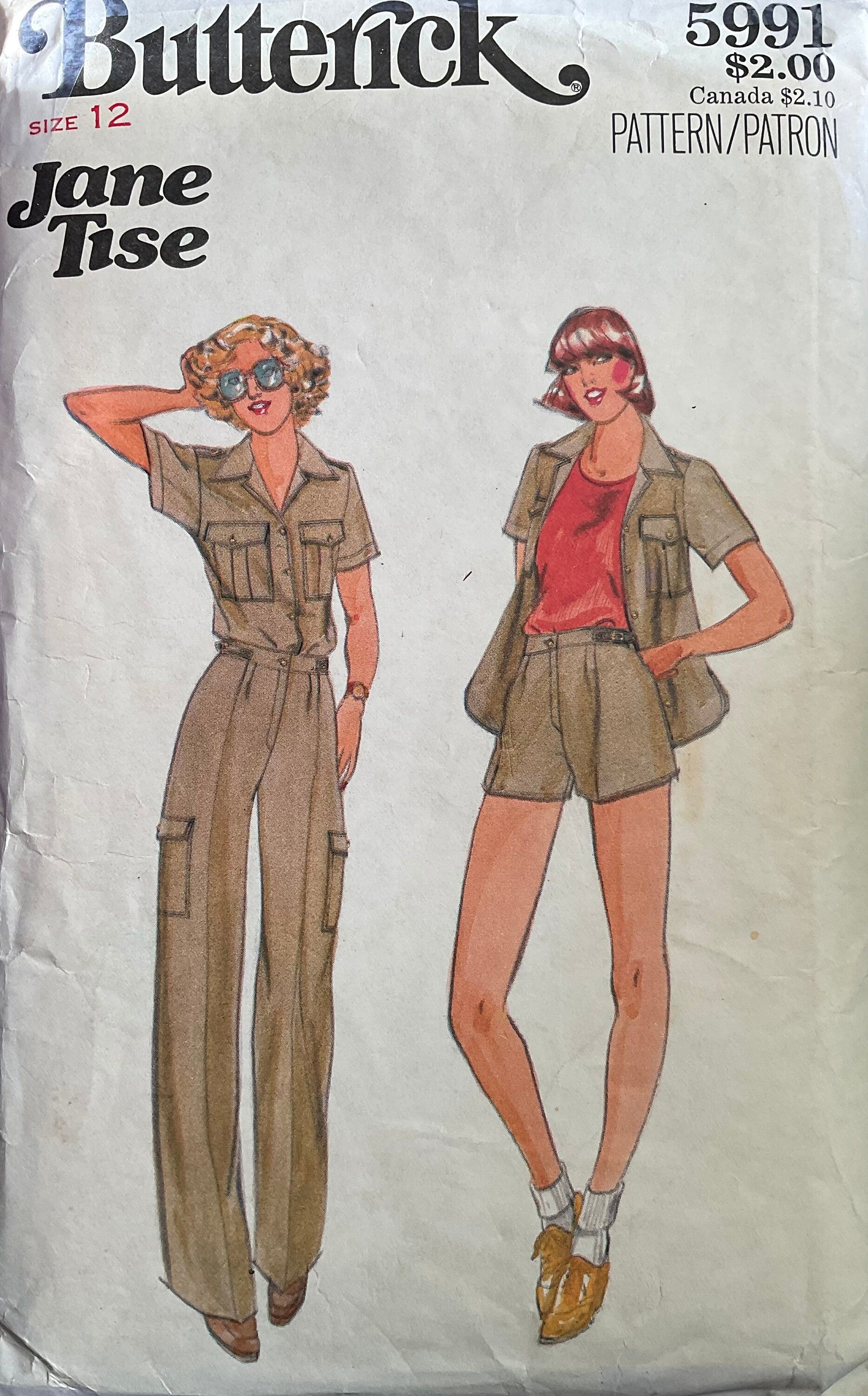 Butterick 5991 Sewing Pattern (Vintage) CUT