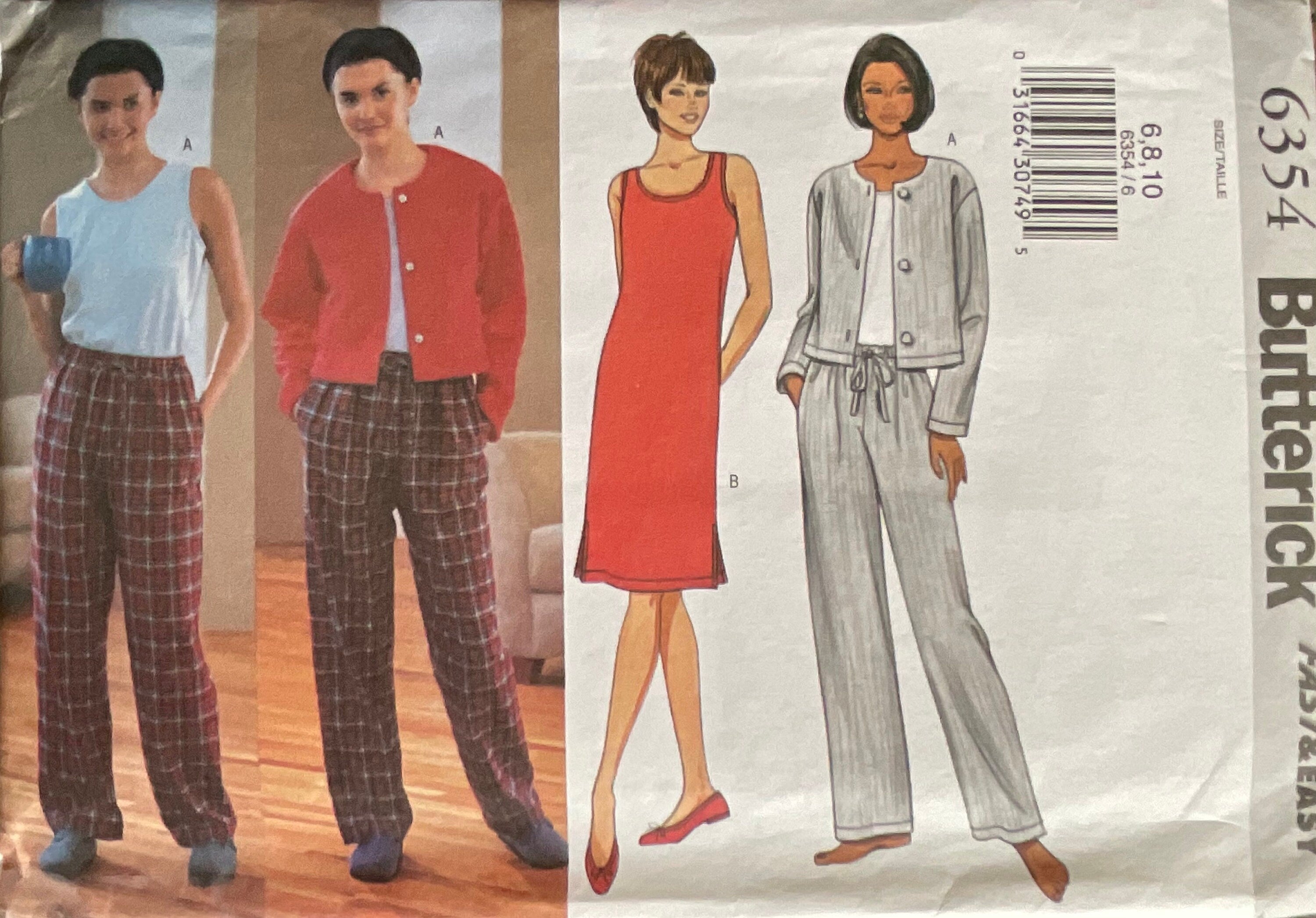 Butterick 6354 Sewing Pattern (Vintage) UNCUT