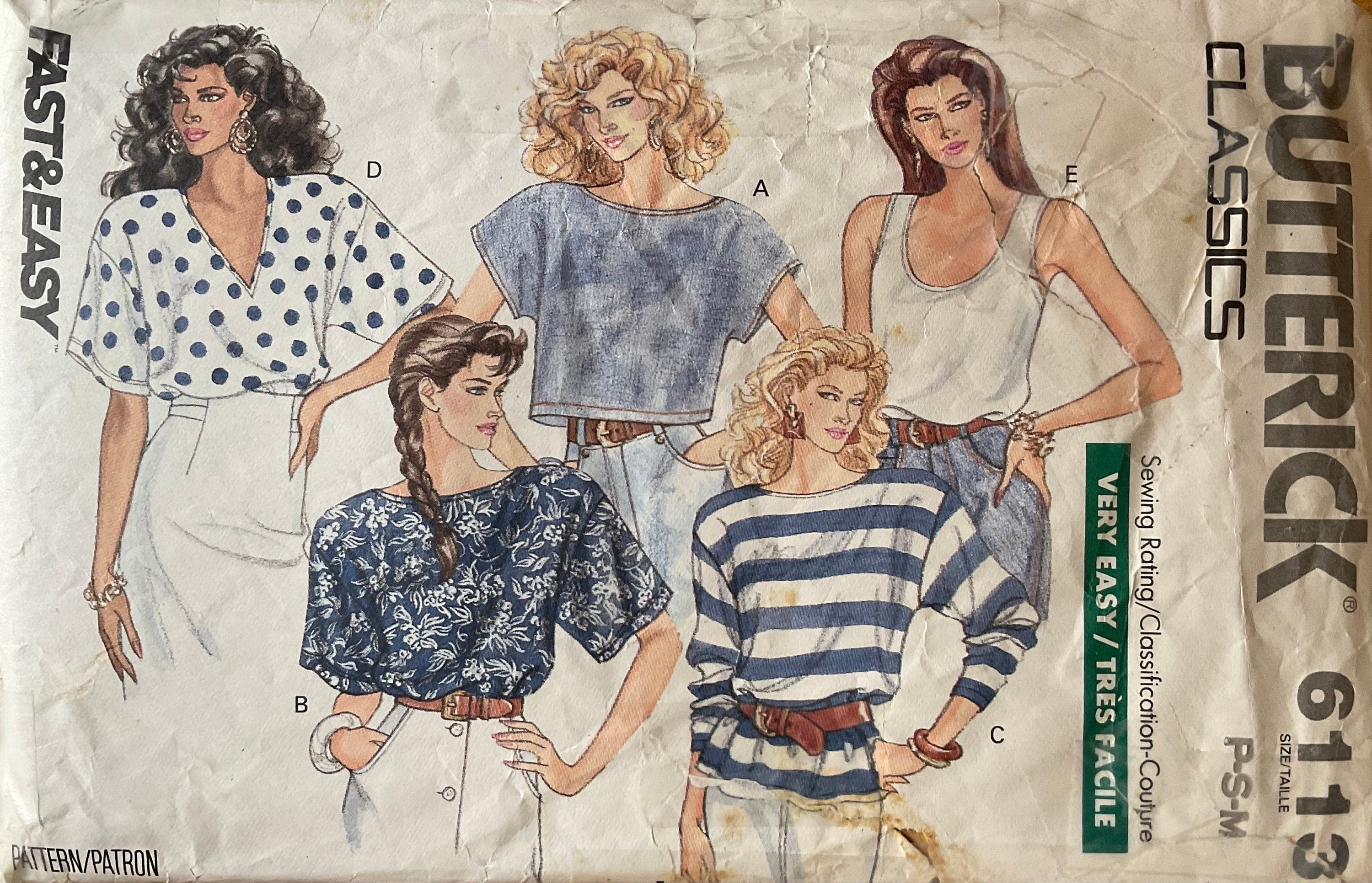 Butterick 6113 Sewing Pattern (Vintage) CUT