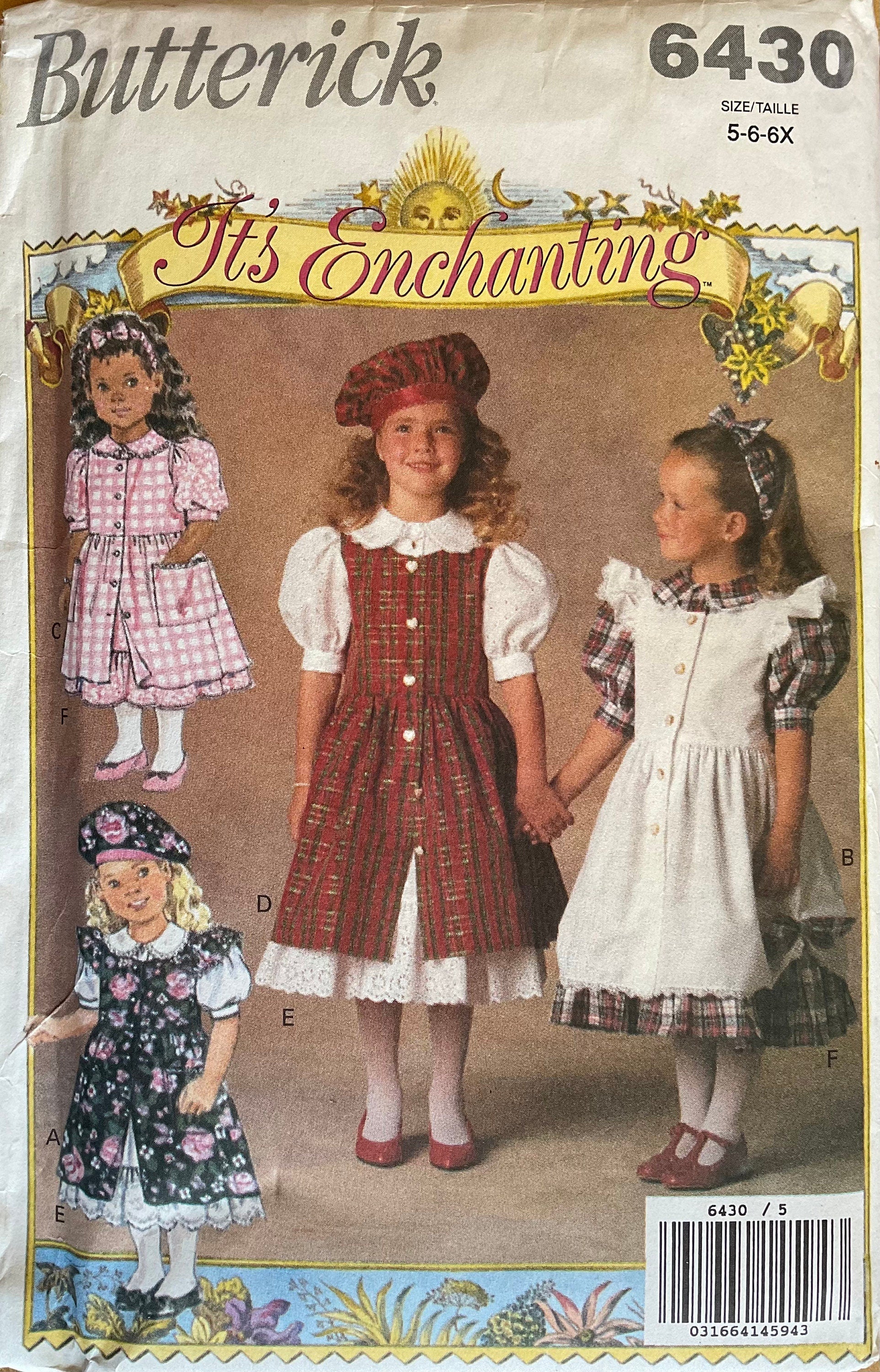 Butterick 6430 Sewing Pattern (Vintage) UNCUT