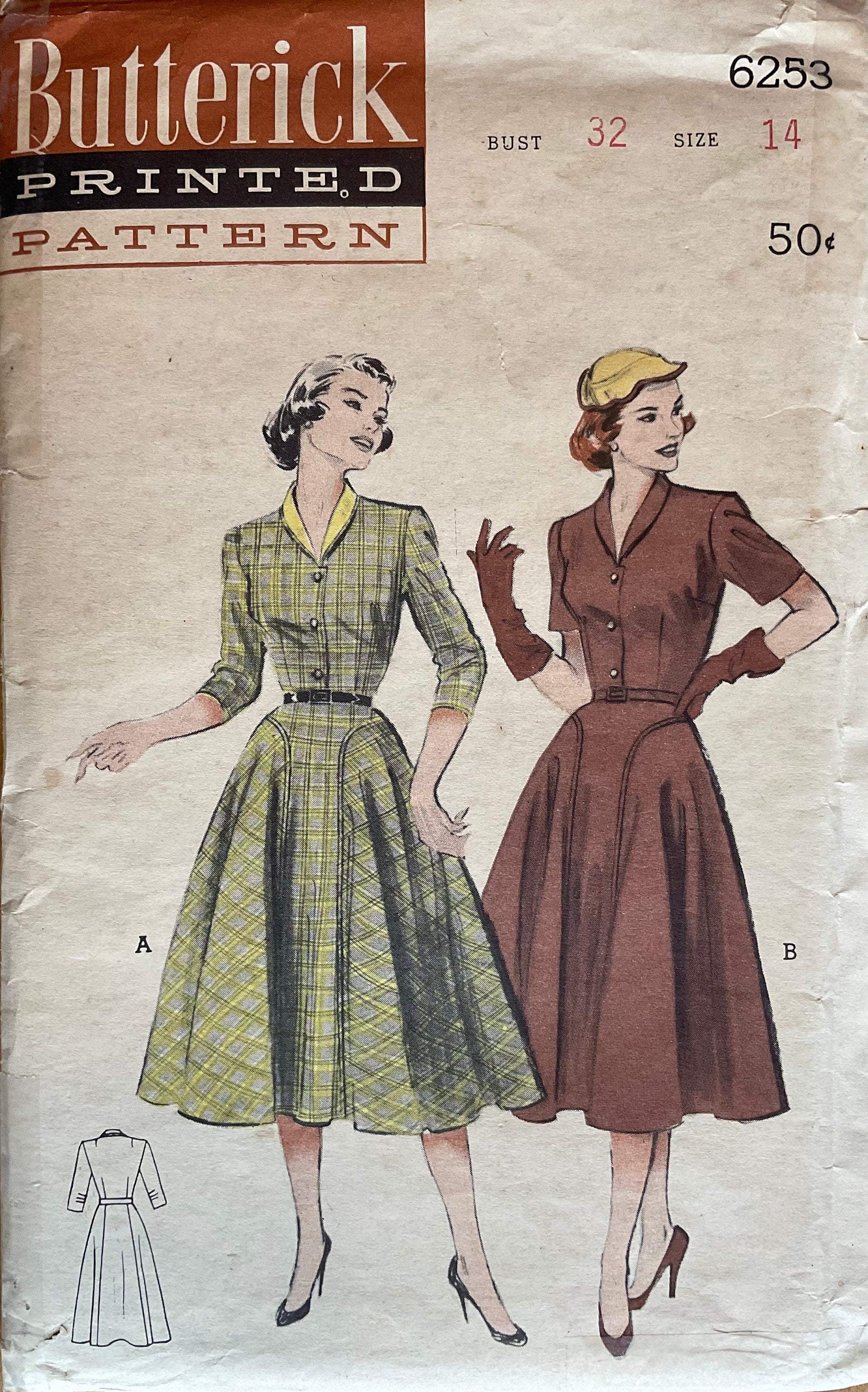 Butterick 6253 Sewing Pattern (Vintage) UNCUT