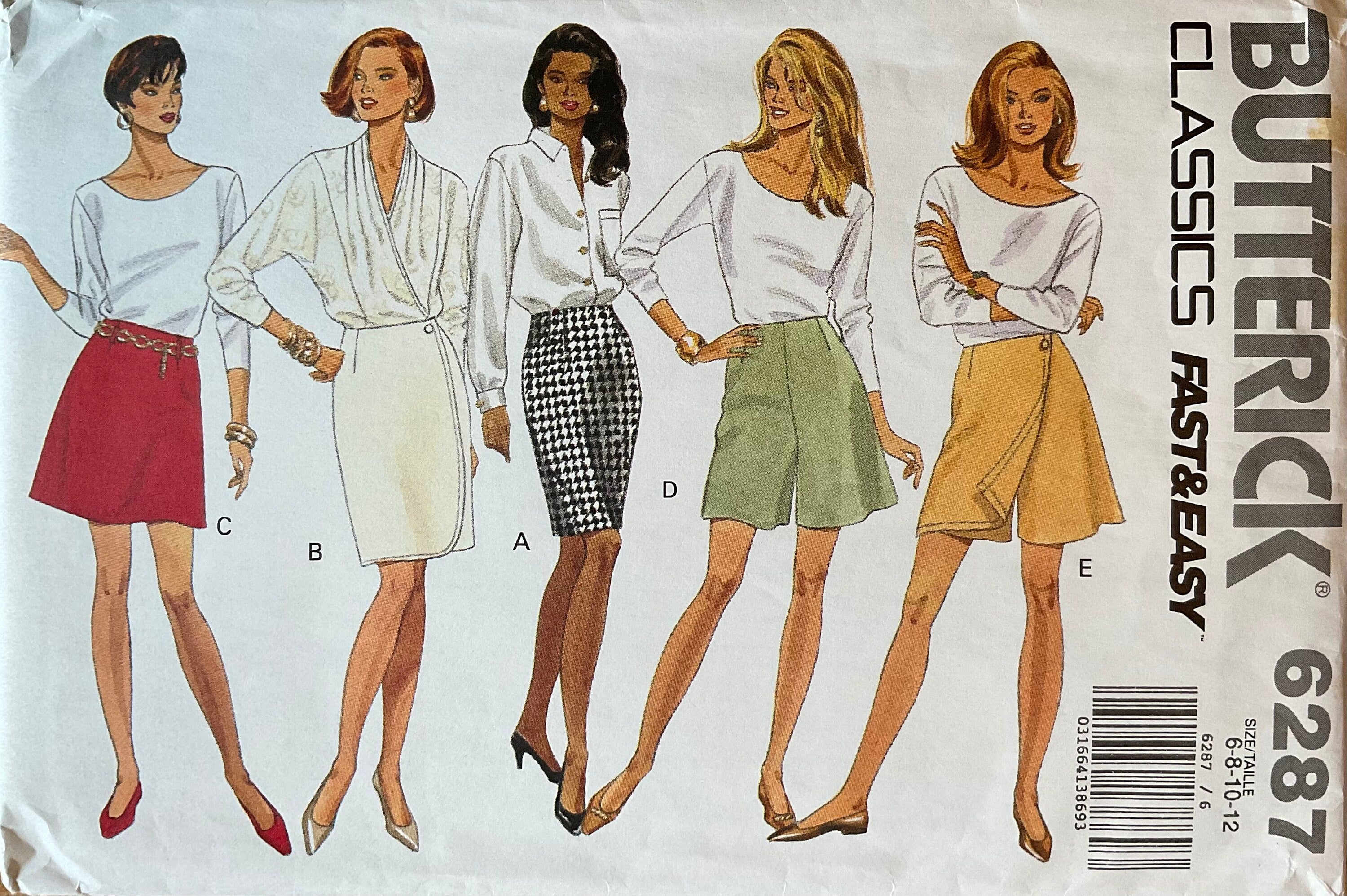 Butterick 6287 Sewing Pattern (Vintage) UNCUT
