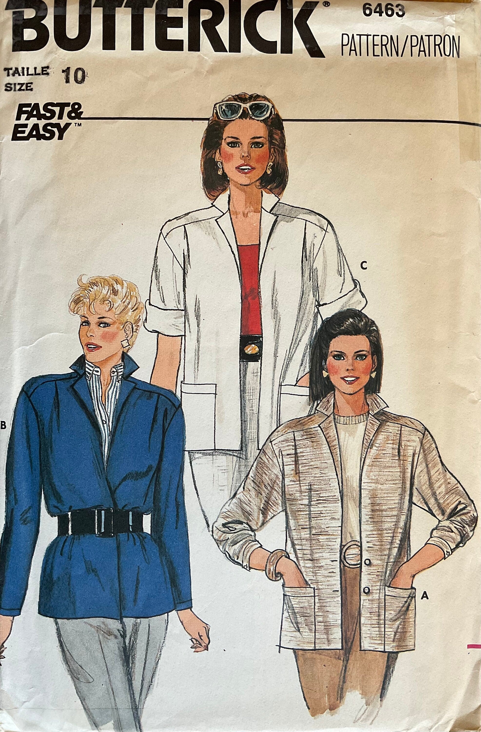 Butterick 6463 Sewing Pattern (Vintage) CUT