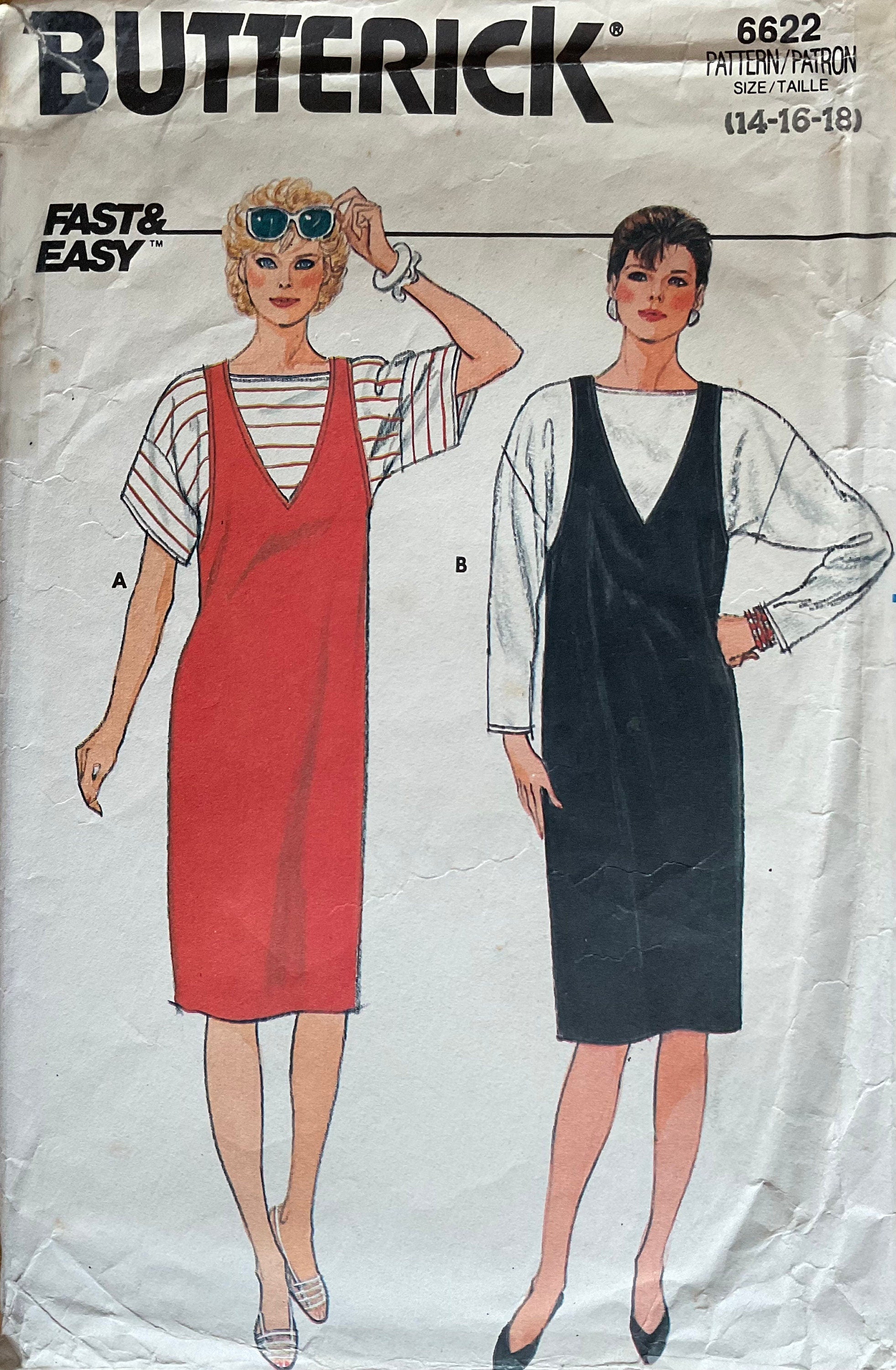 Butterick 6622 Sewing Pattern (Vintage) CUT