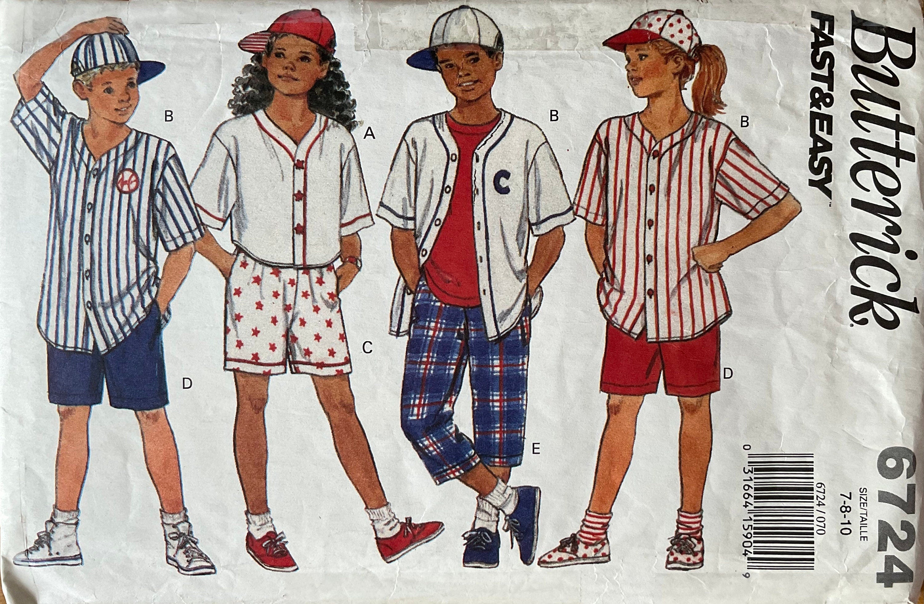 Butterick 6724 Sewing Pattern (Vintage) CUT