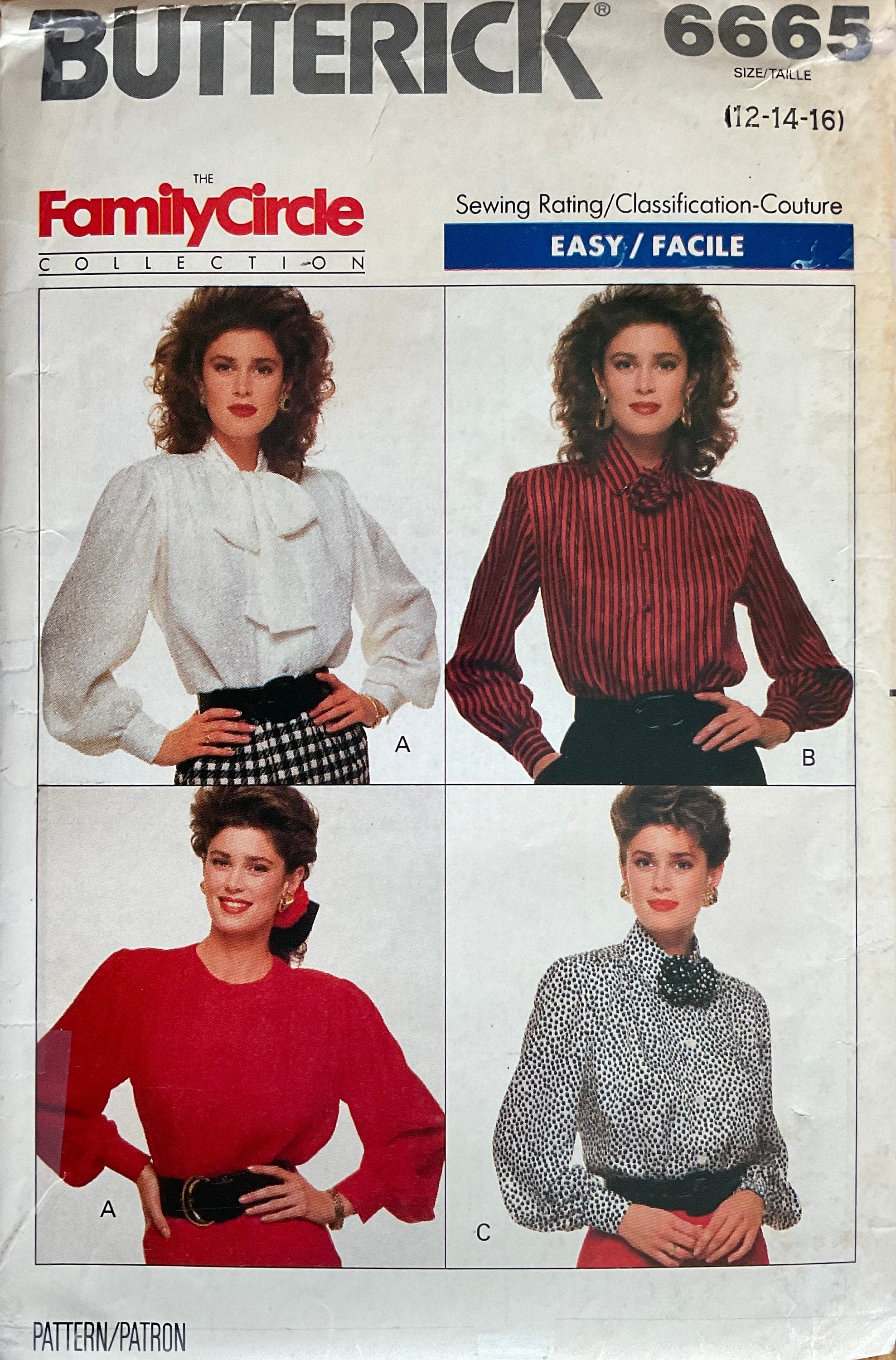 Butterick 6665 Sewing Pattern (Vintage) UNCUT