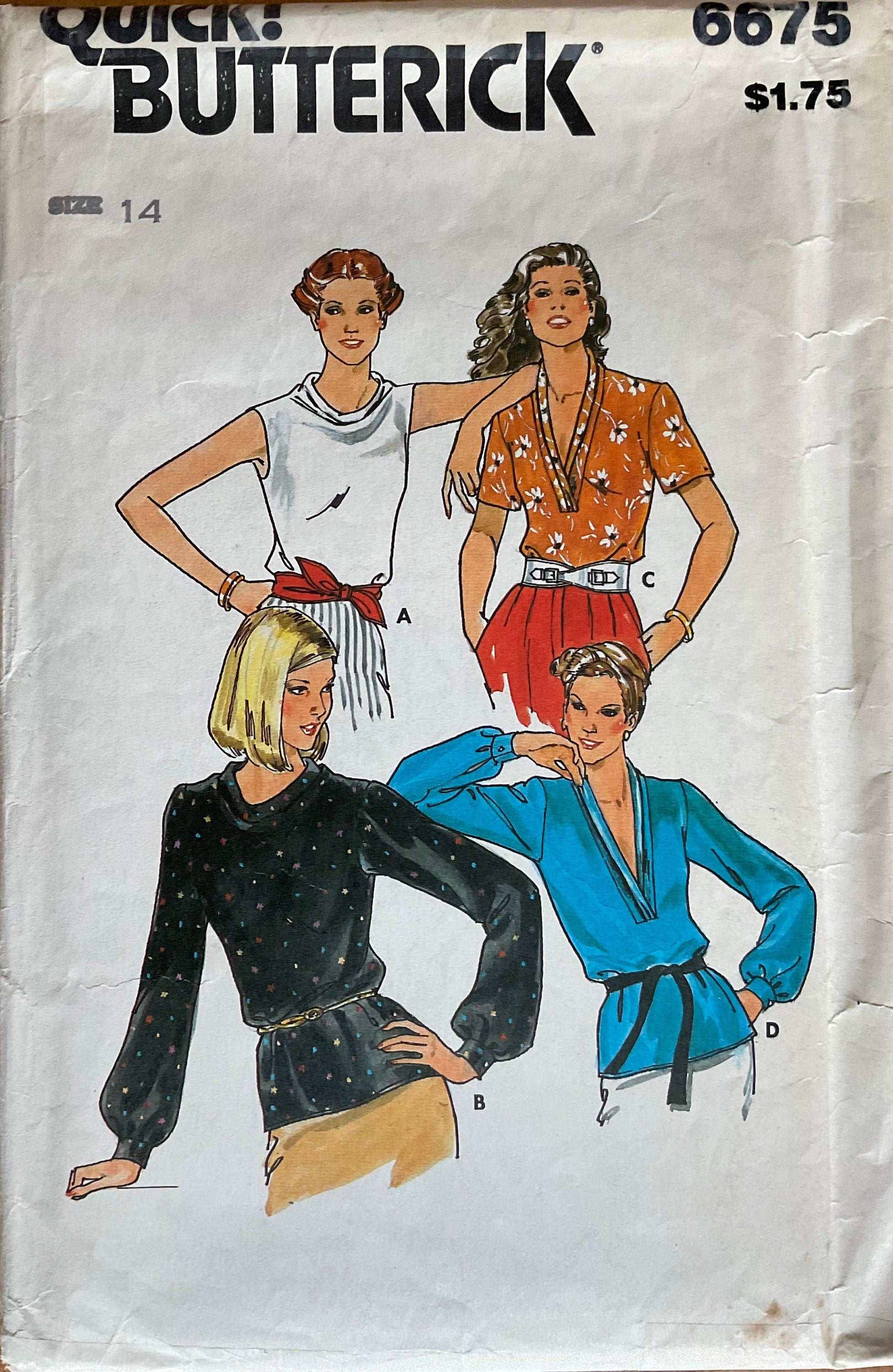 Butterick 6675 Sewing Pattern (Vintage) CUT