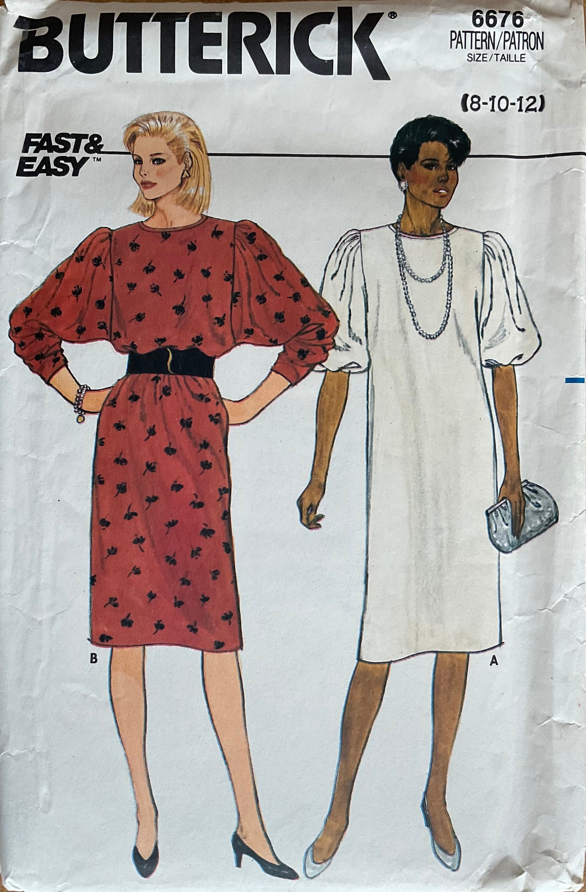 Butterick 6676 Sewing Pattern (Vintage) CUT