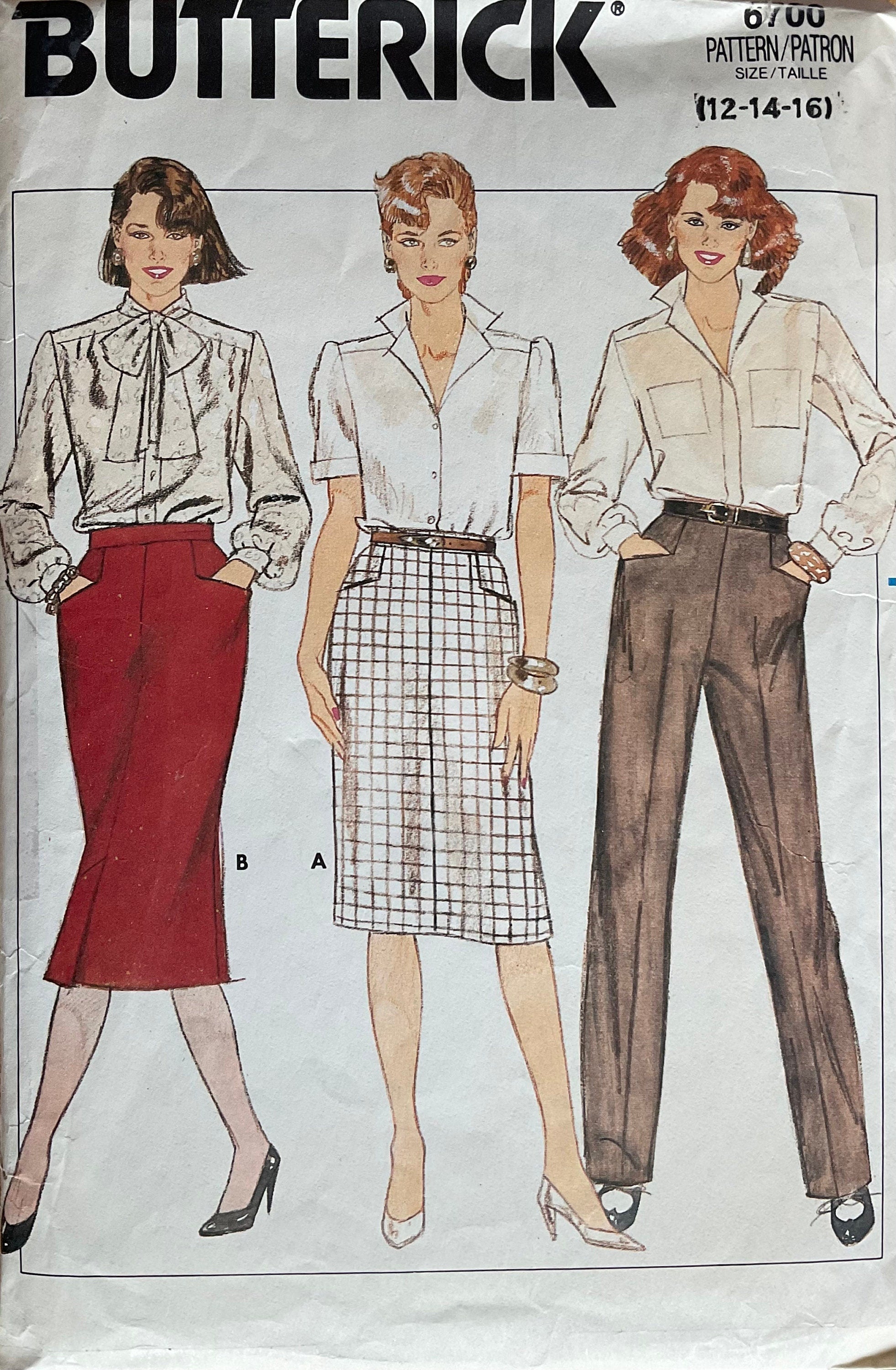 Butterick 6700 Sewing Pattern (Vintage) CUT