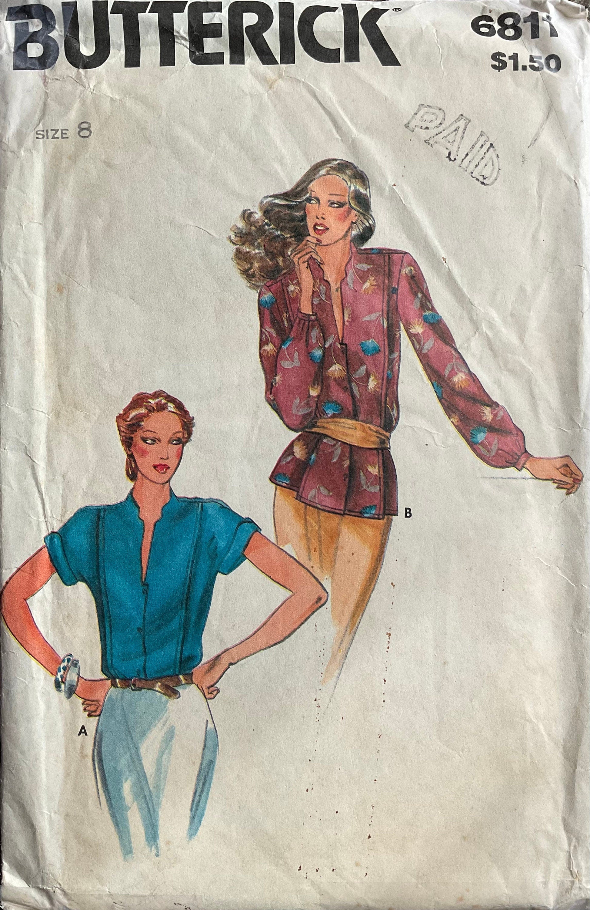 Butterick 6811 Sewing Pattern (Vintage) UNCUT