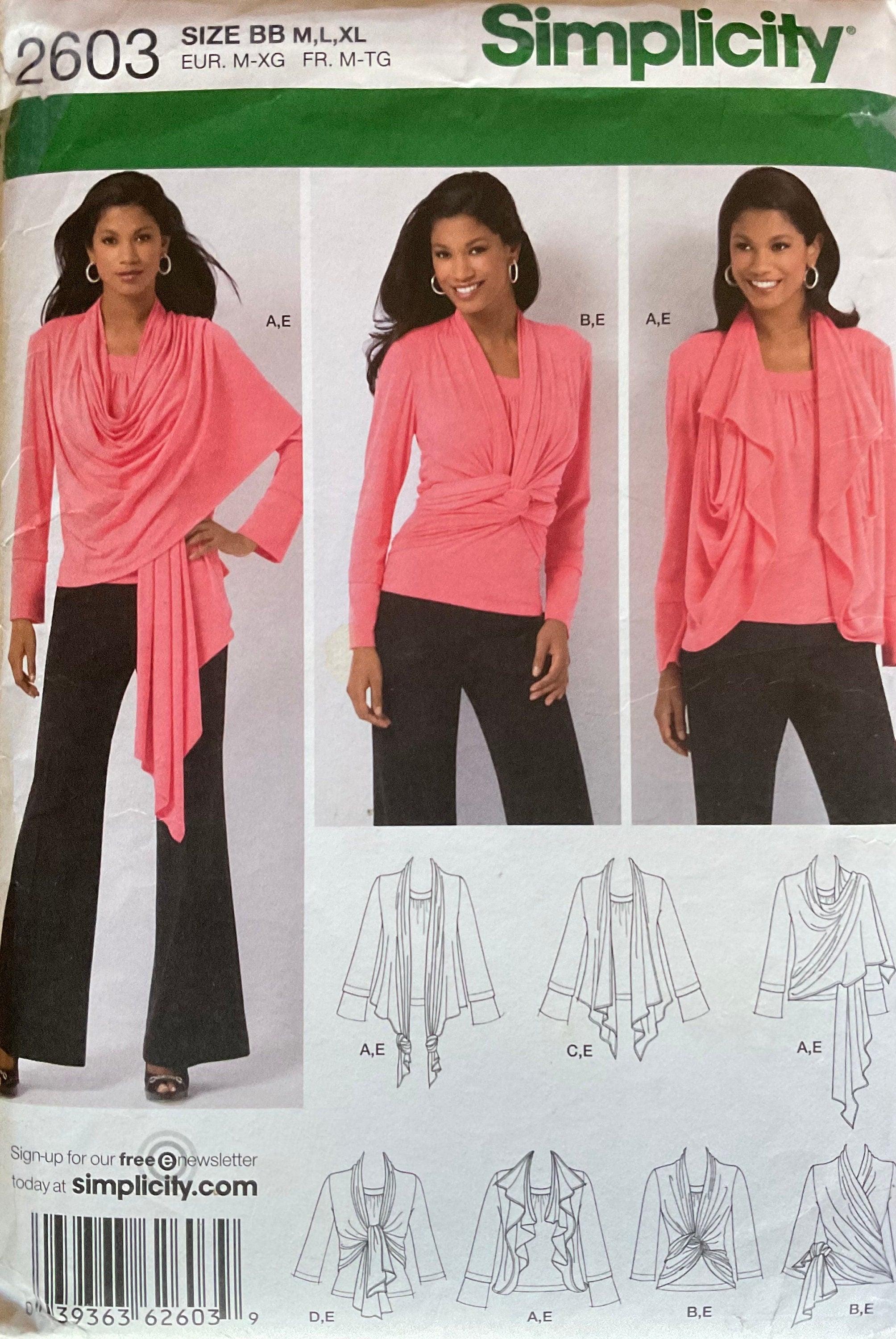Simplicity 2603 Sewing Pattern UNCUT