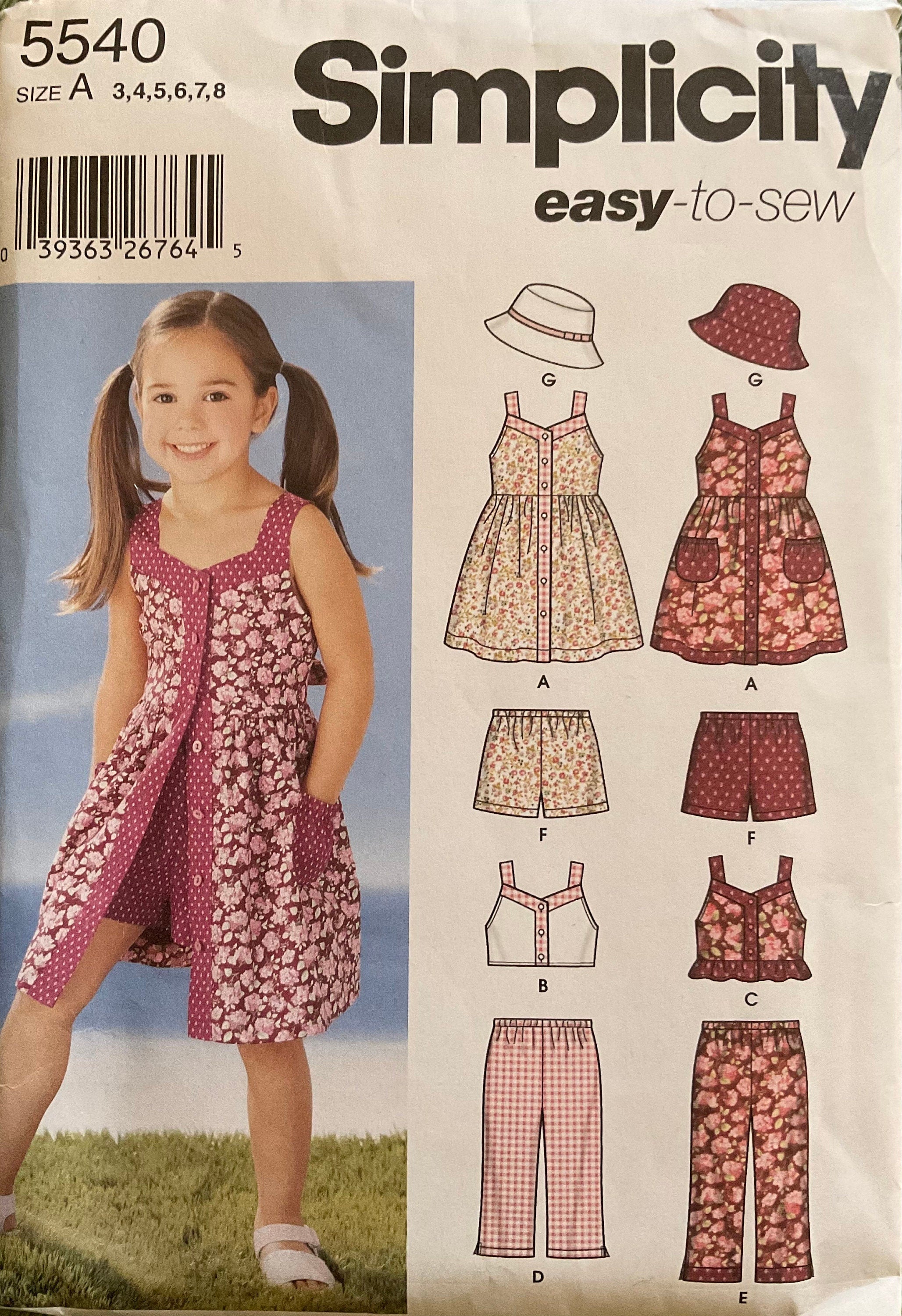 Simplicity 5540 Sewing Pattern (Vintage) CUT