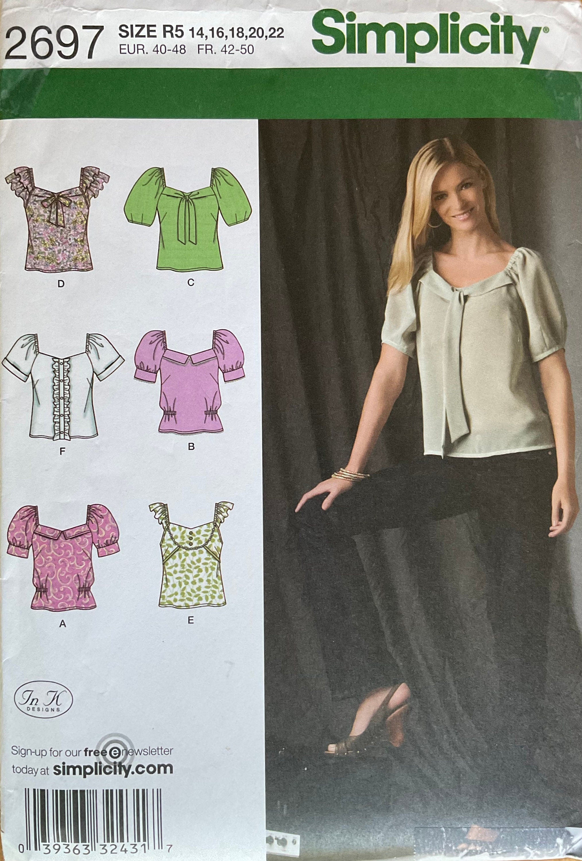 Simplicity 2697 Sewing Pattern UNCUT