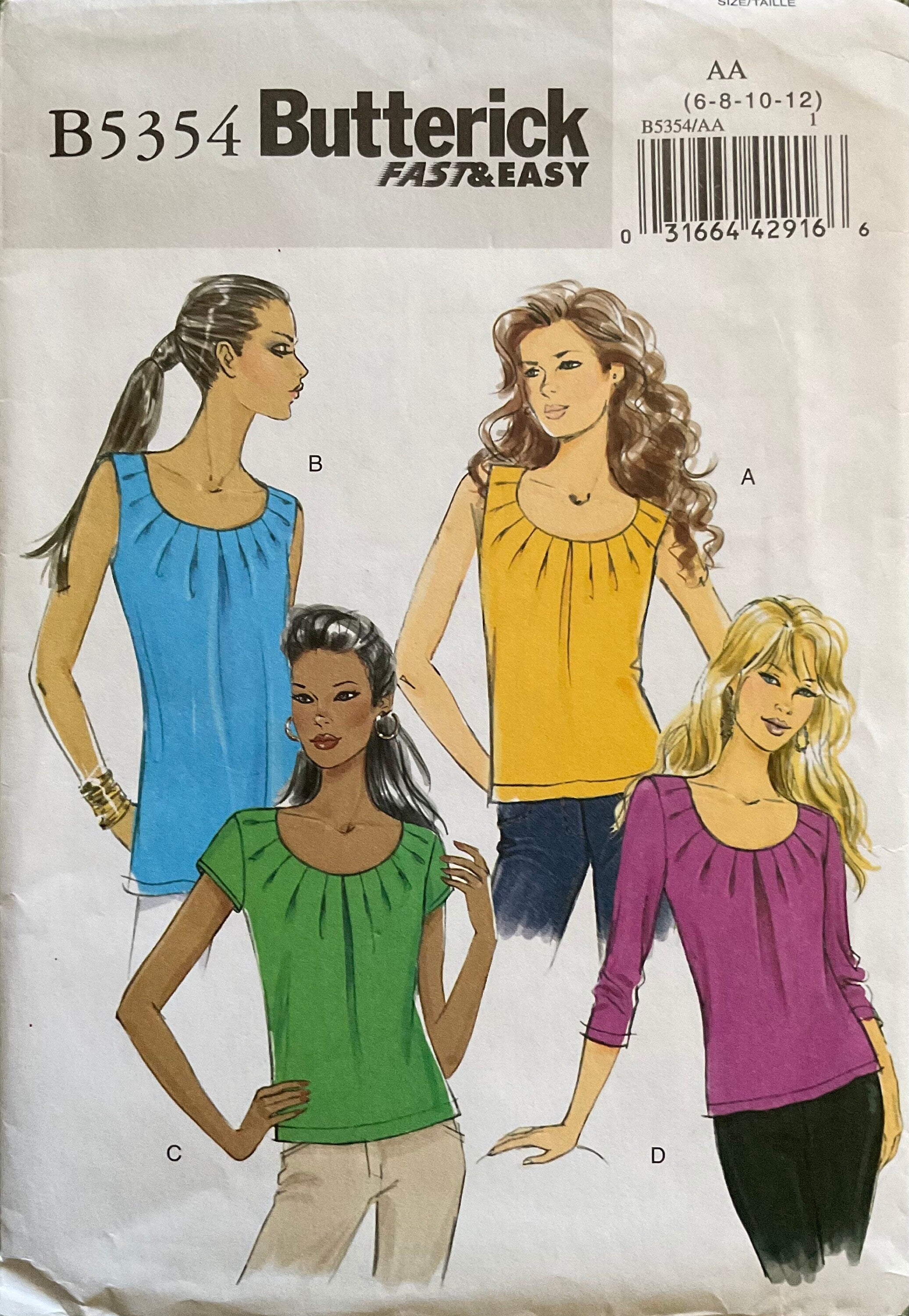Butterick 5354 Sewing Pattern (Vintage) CUT