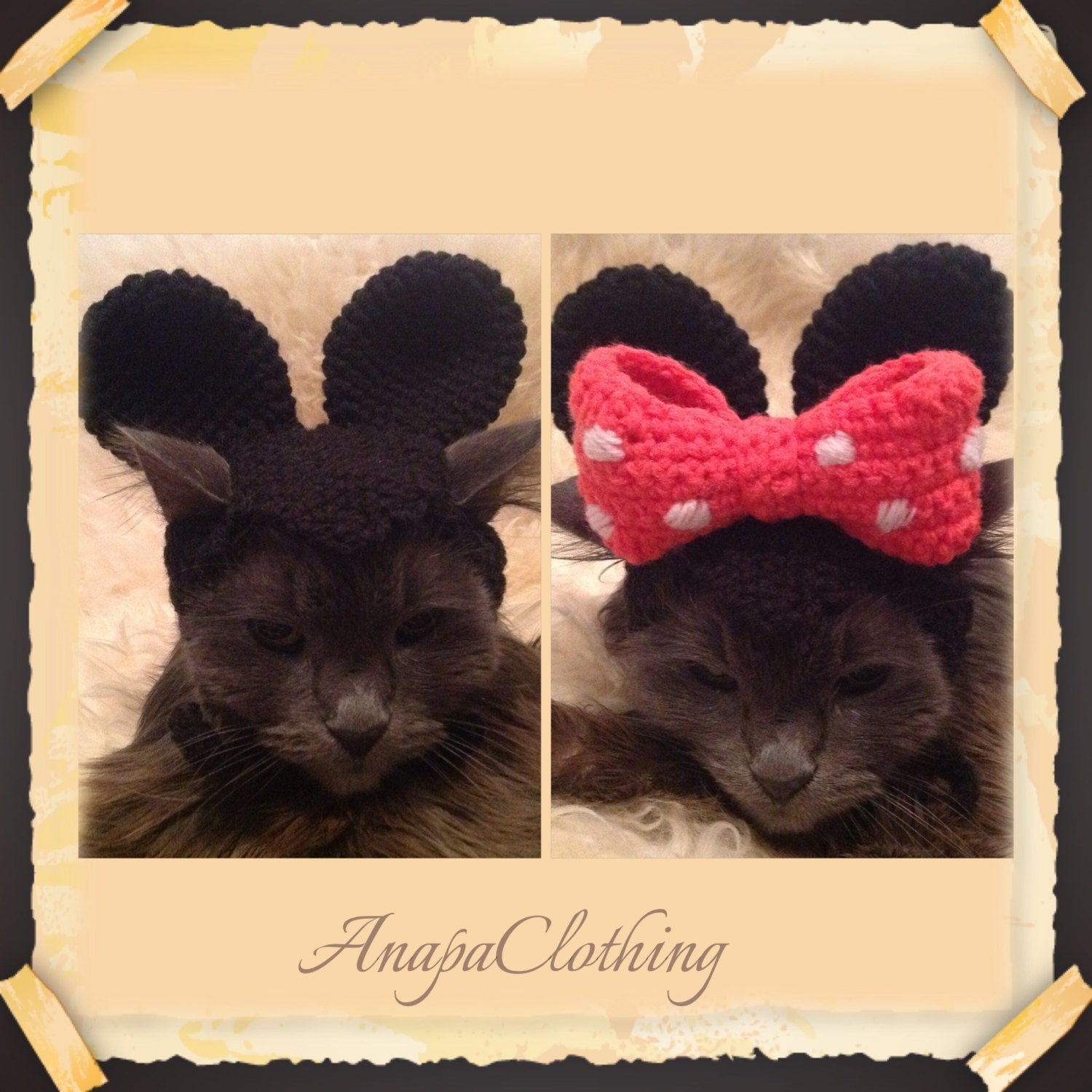 Cat/Dog Wig "Mickey" or "Minnie"