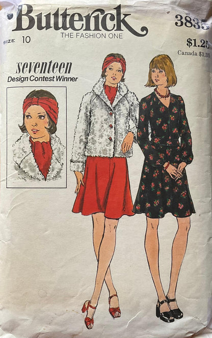 Butterick 3835 Sewing Pattern (Vintage) CUT