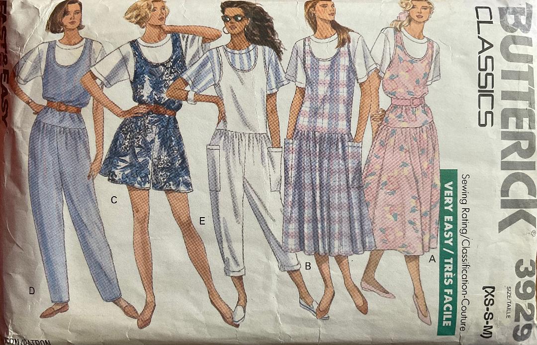 Butterick 3929 Sewing Pattern (Vintage) CUT