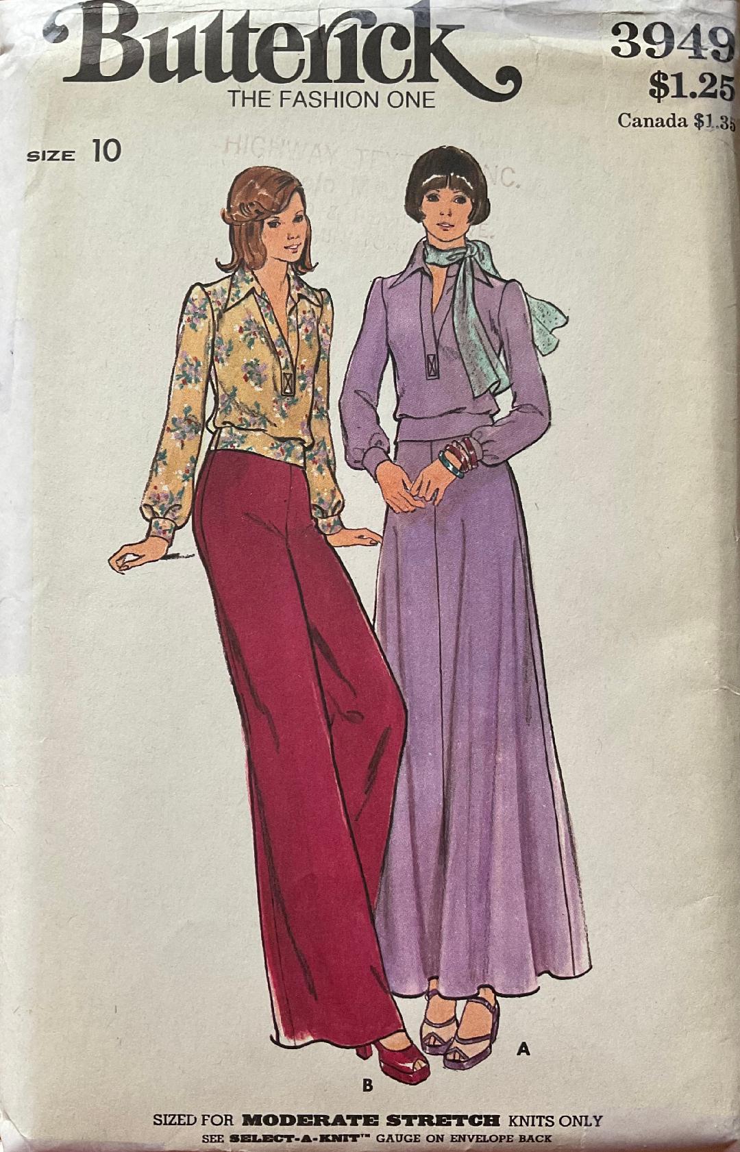 Butterick 3949 Sewing Pattern (Vintage) UNCUT