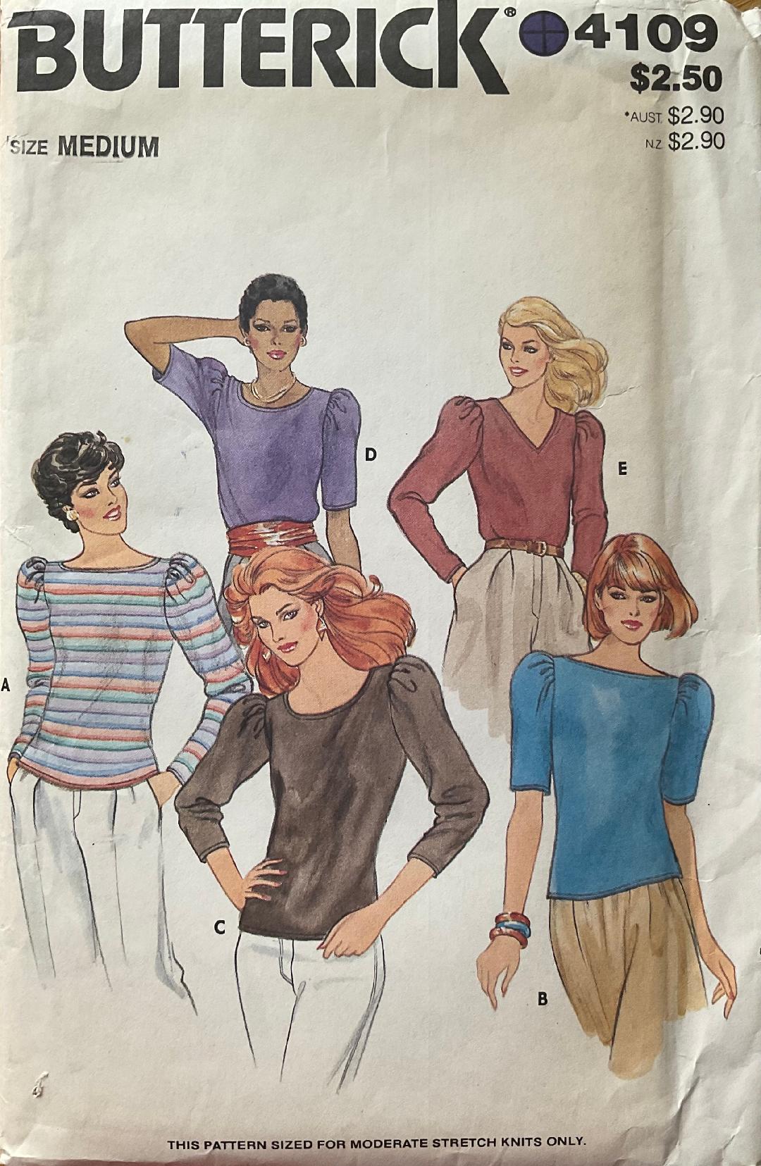 Butterick 4109 Sewing Pattern (Vintage) UNCUT