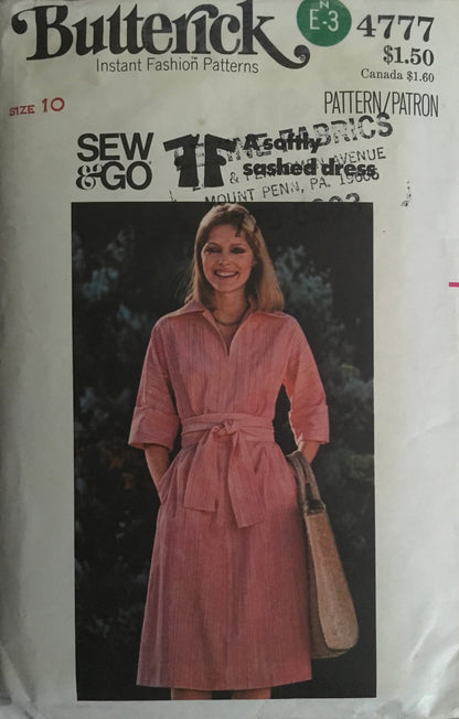 Butterick 4777 Sewing Pattern (Vintage) CUT