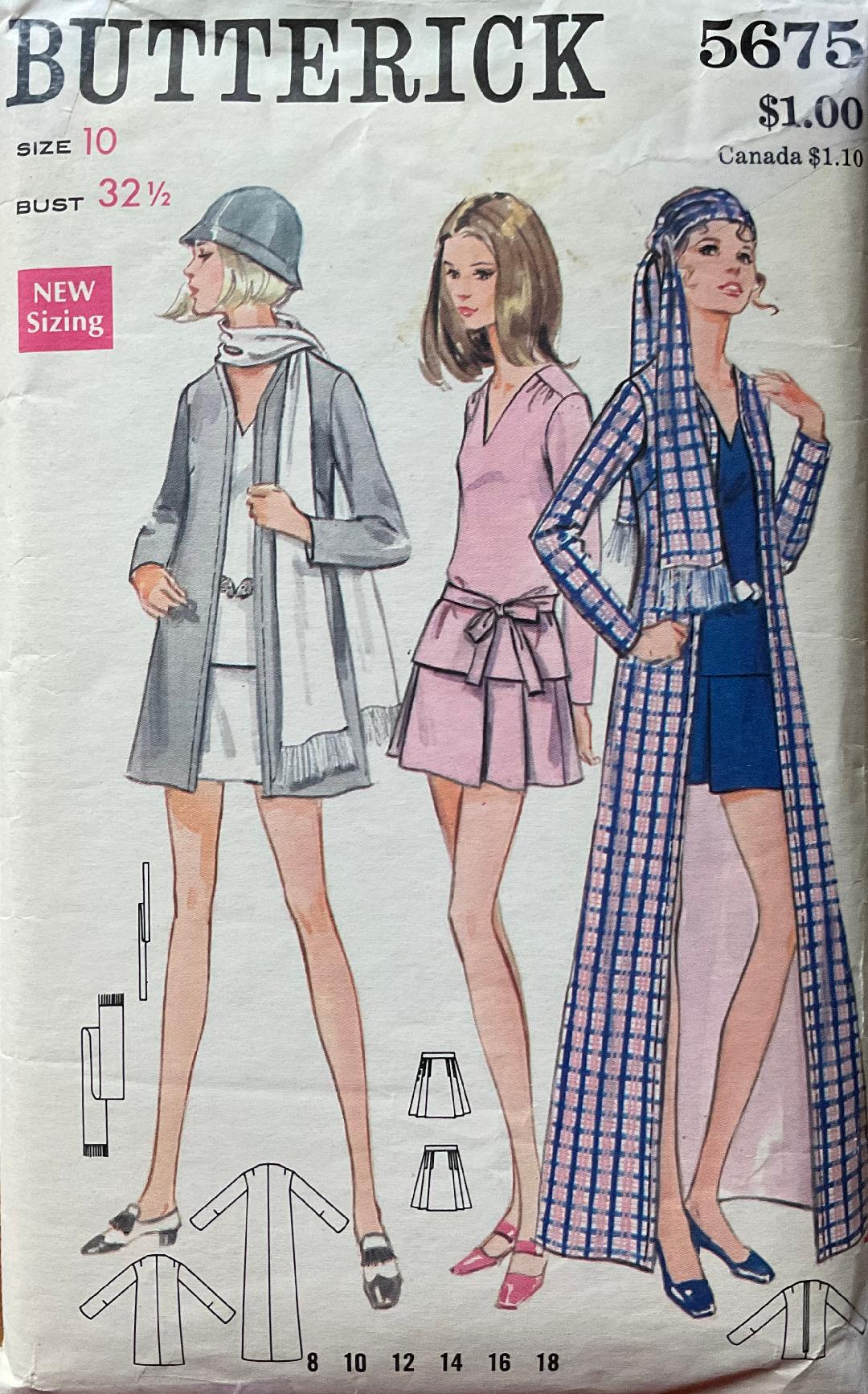 Butterick 5675 Sewing Pattern (Vintage) CUT
