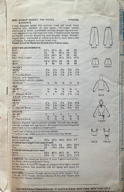 Butterick 5990 Sewing Pattern (Vintage) UNCUT