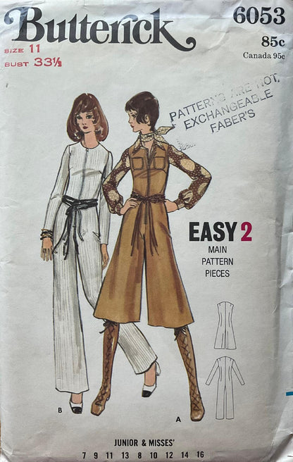 Butterick 6053 Sewing Pattern (Vintage) UNCUT