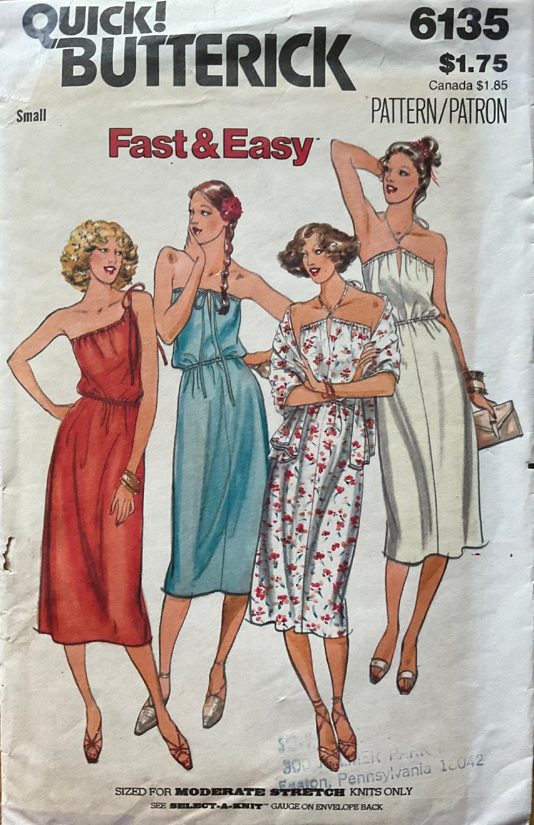 Butterick 6135 Sewing Pattern (Vintage) UNCUT