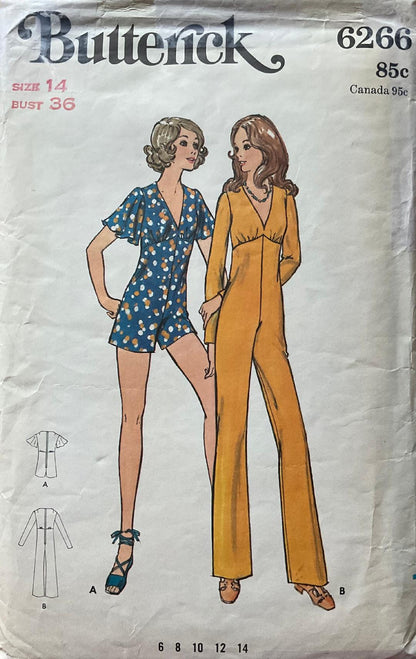 Butterick 6266 Sewing Pattern (Vintage) CUT