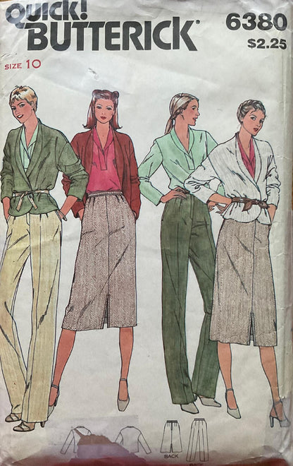 Butterick 6380 Sewing Pattern (Vintage) CUT