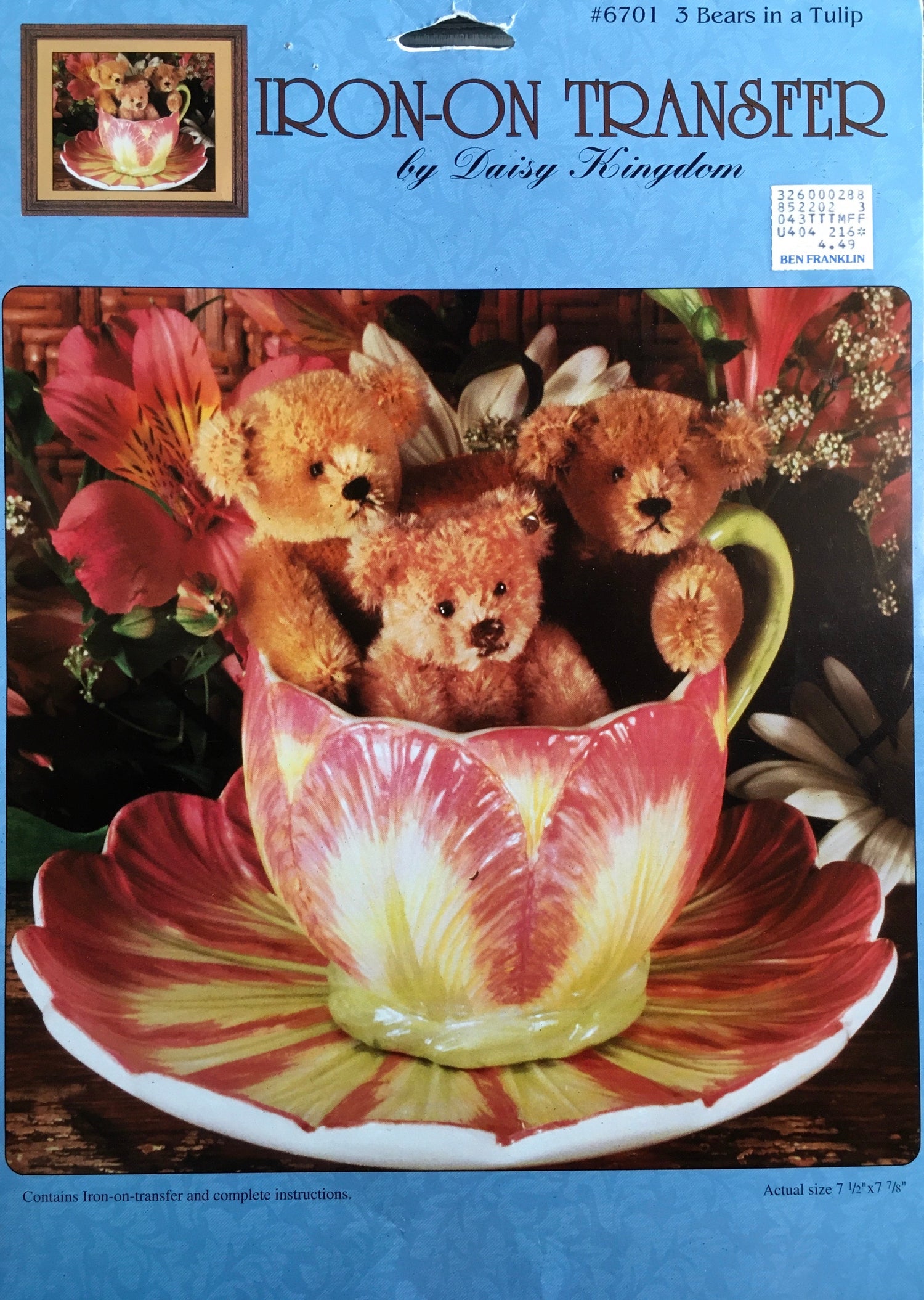Daisy Kingdom Iron-On Transfer (Vintage) UNCUT