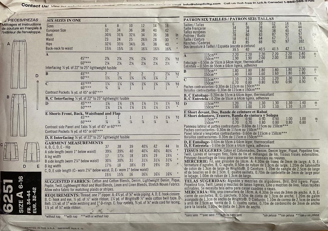 New Look 6251 Sewing Pattern (Vintage) UNCUT