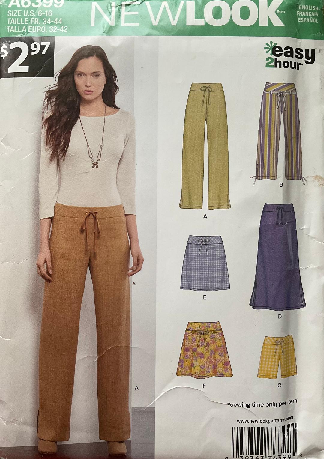 New Look 6399 Sewing Pattern (Vintage) UNCUT