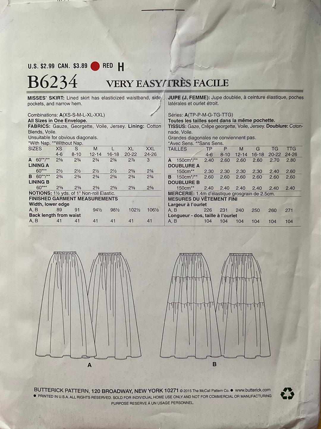 See &amp; Sew 6234 Sewing Pattern (Vintage) CUT